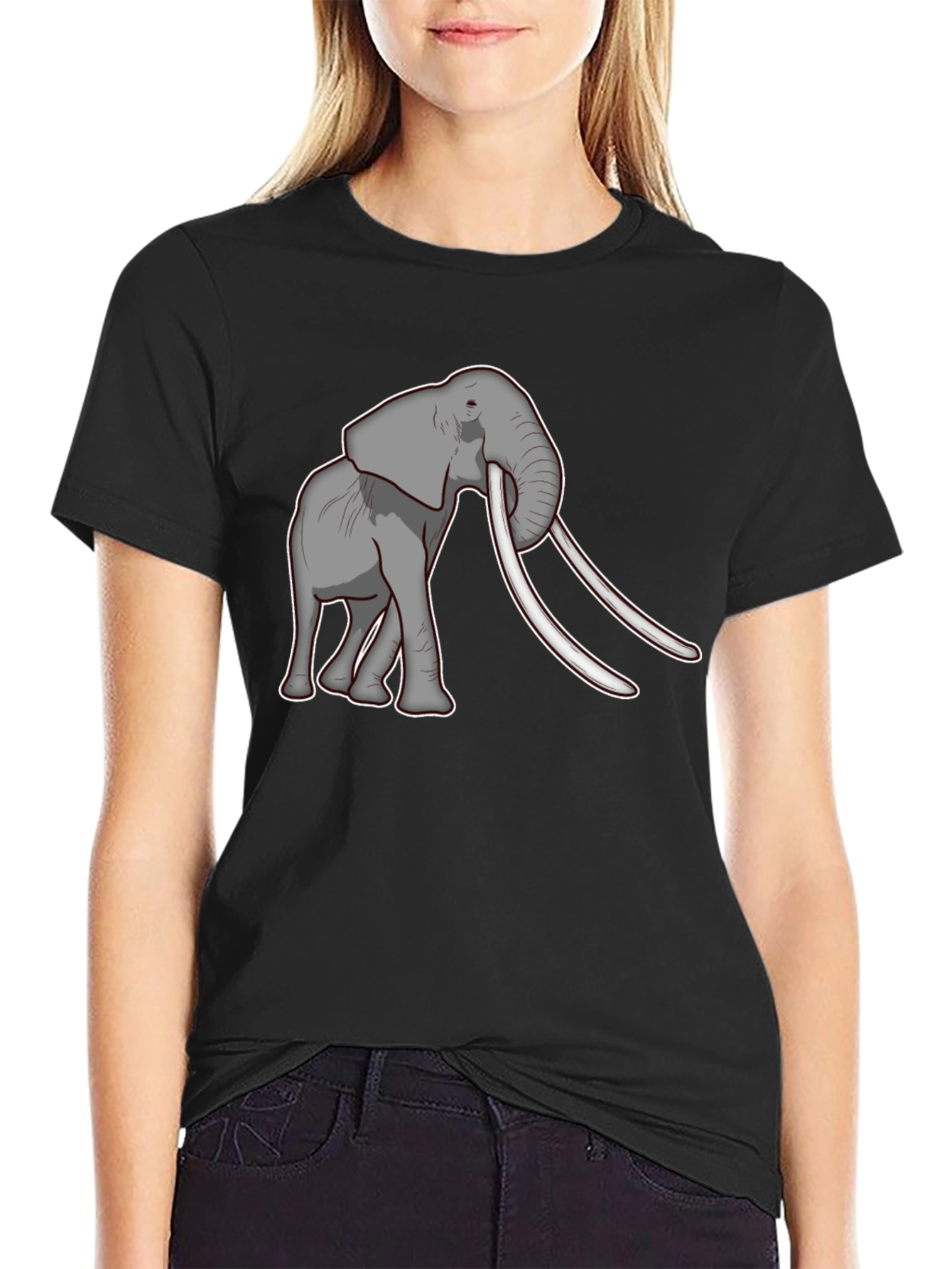 Elephant Graphic Tee - Unique Animal Print