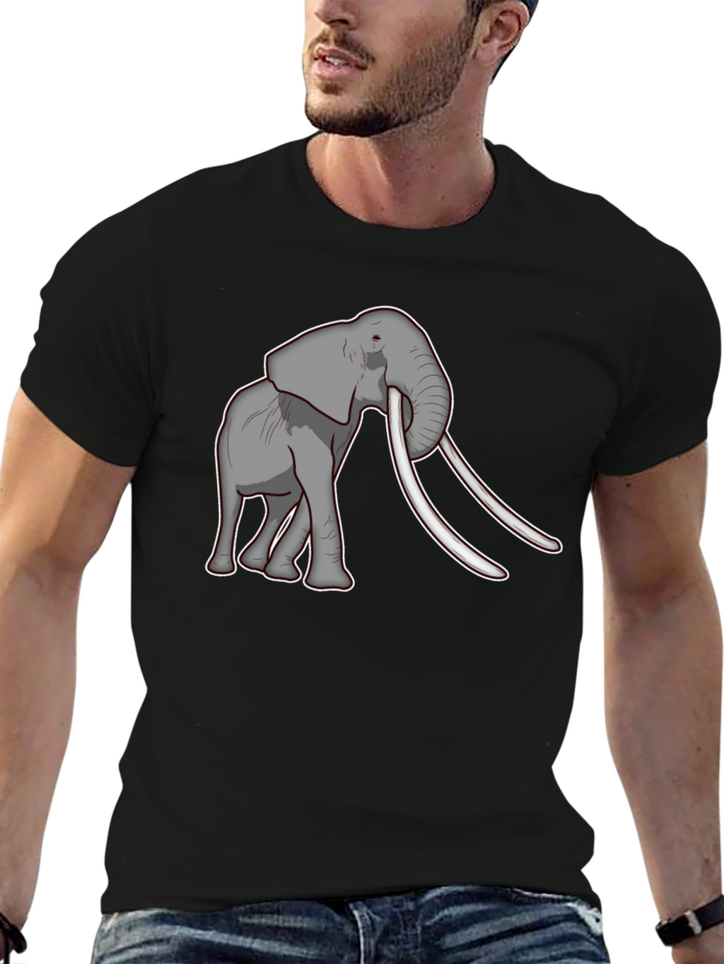 Elephant Graphic Tee - Unique Animal Print