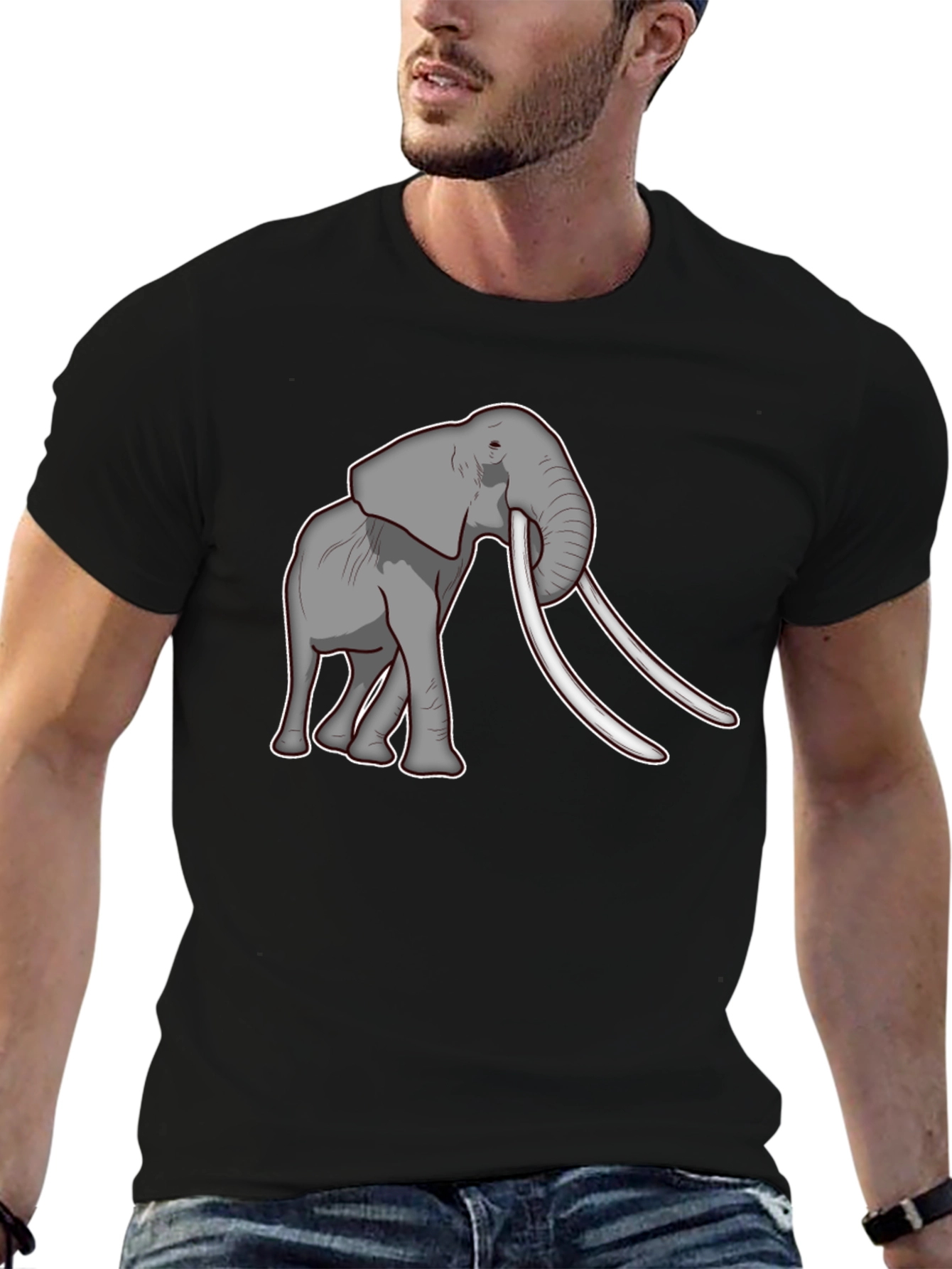 Elephant Graphic Tee - Unique Animal Print