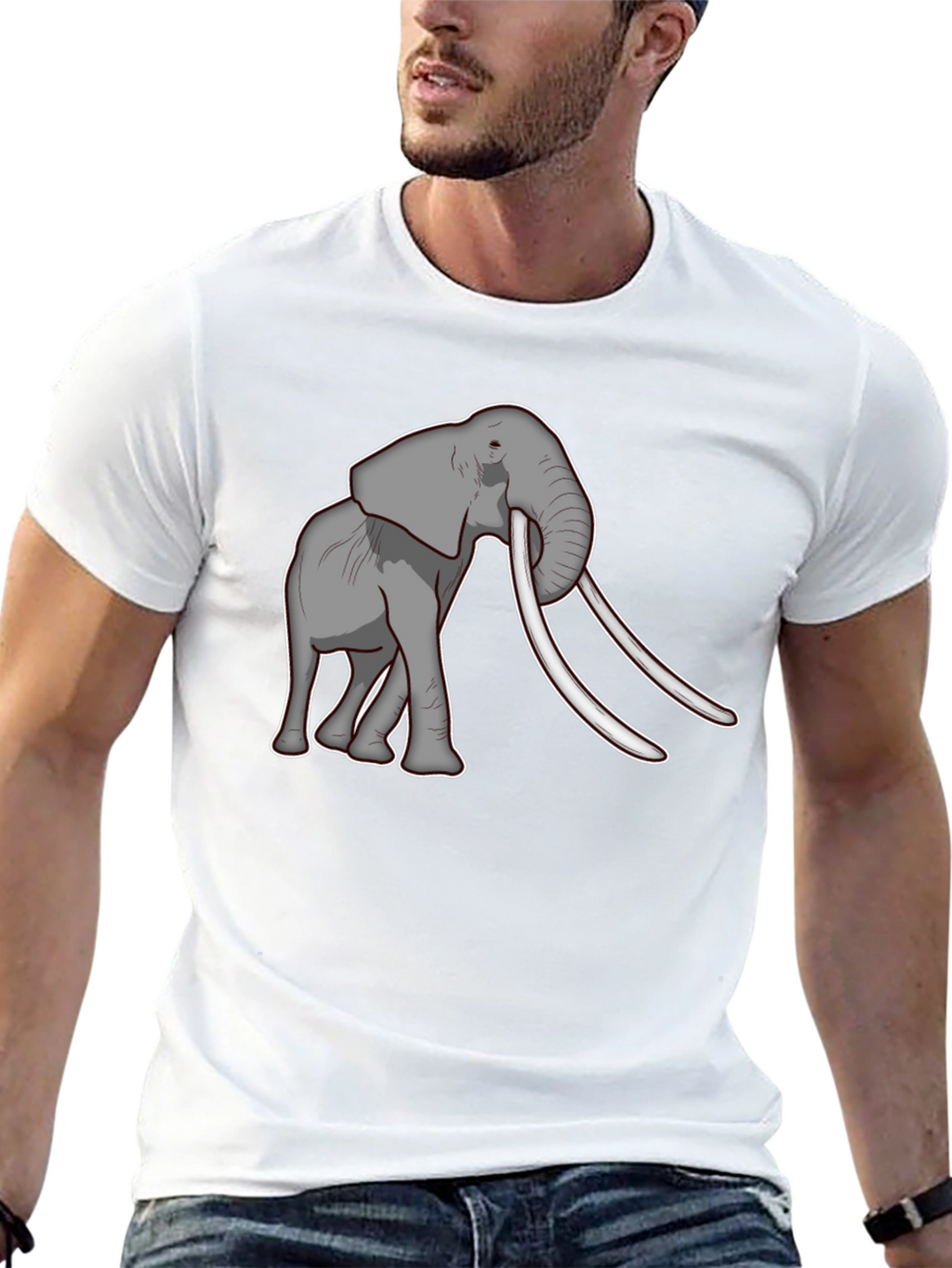 Elephant Graphic Tee - Unique Animal Print