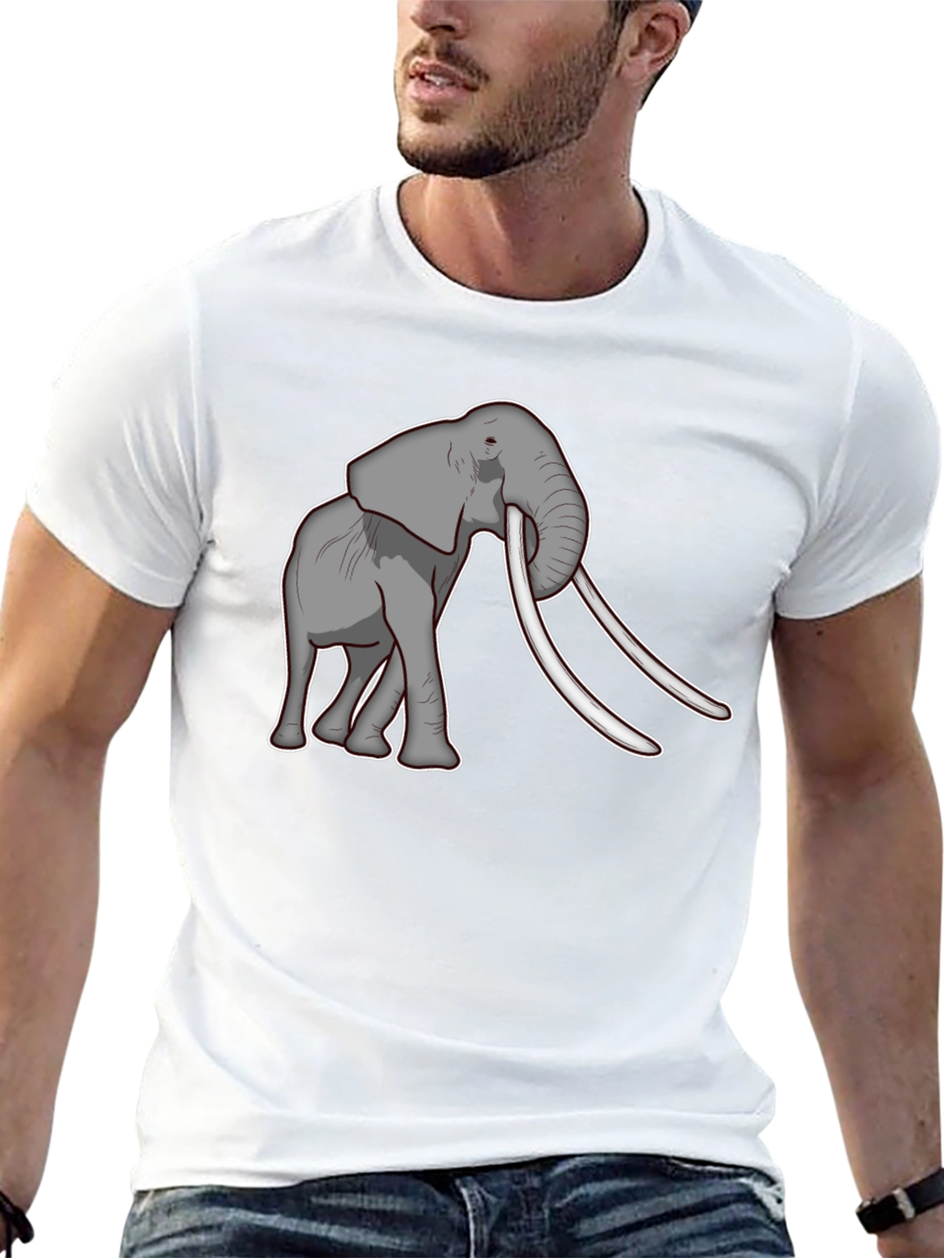 Elephant Graphic Tee - Unique Animal Print