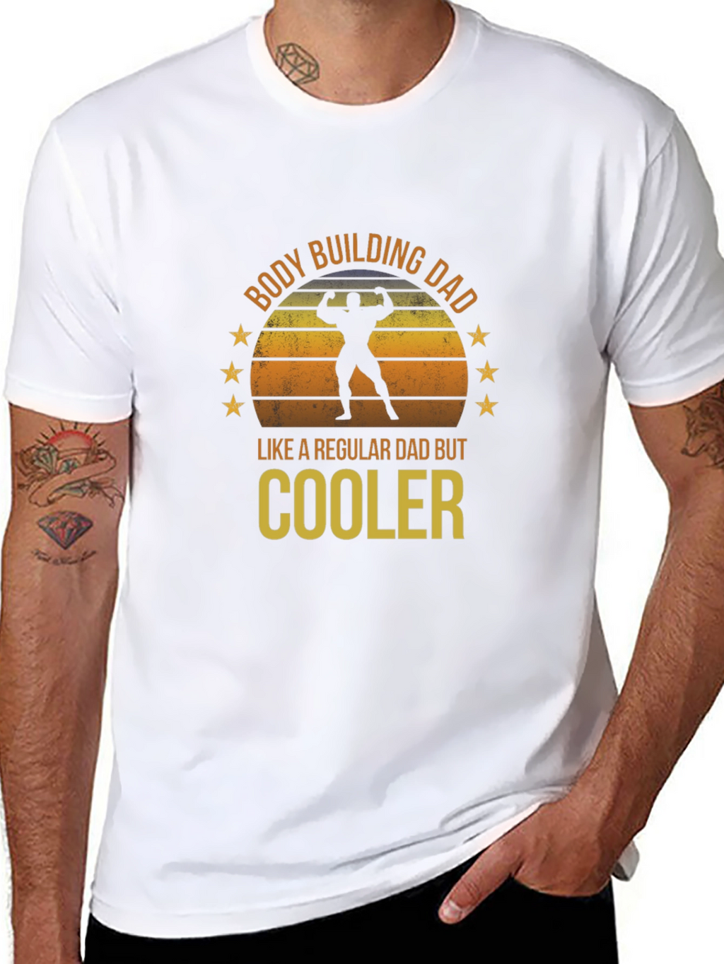 Bodybuilding Dad T-Shirt - Cooler Than Regular Dads!
