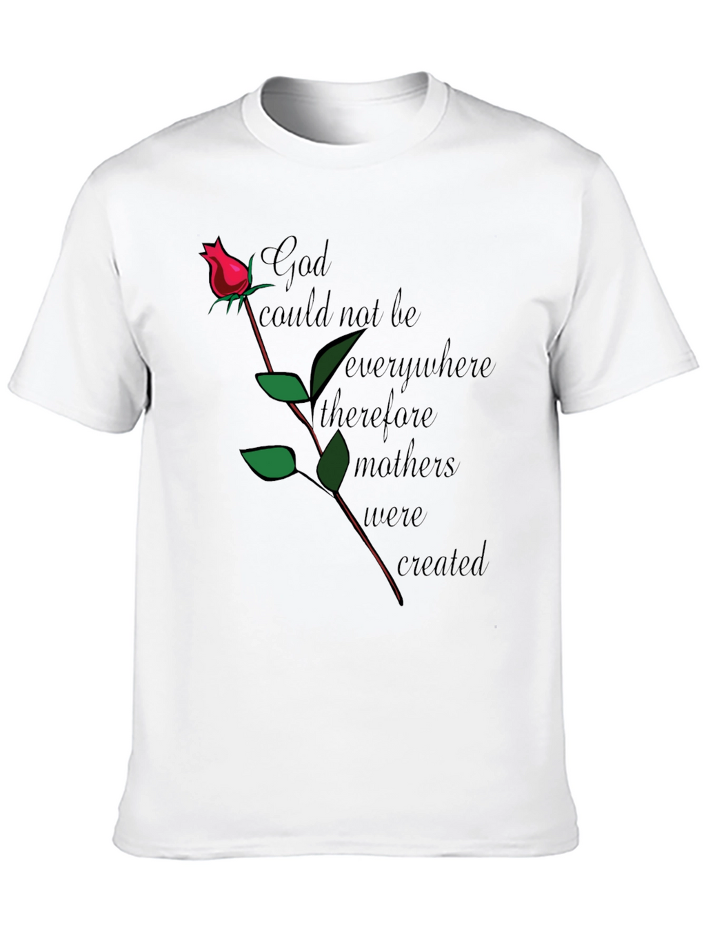 God Created Mothers Black Graphic T-Shirt