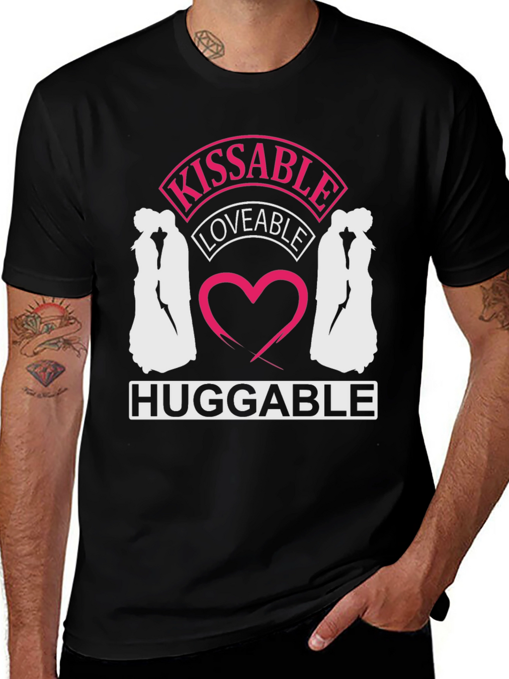 Kissable Loveable Huggable Graphic Tee