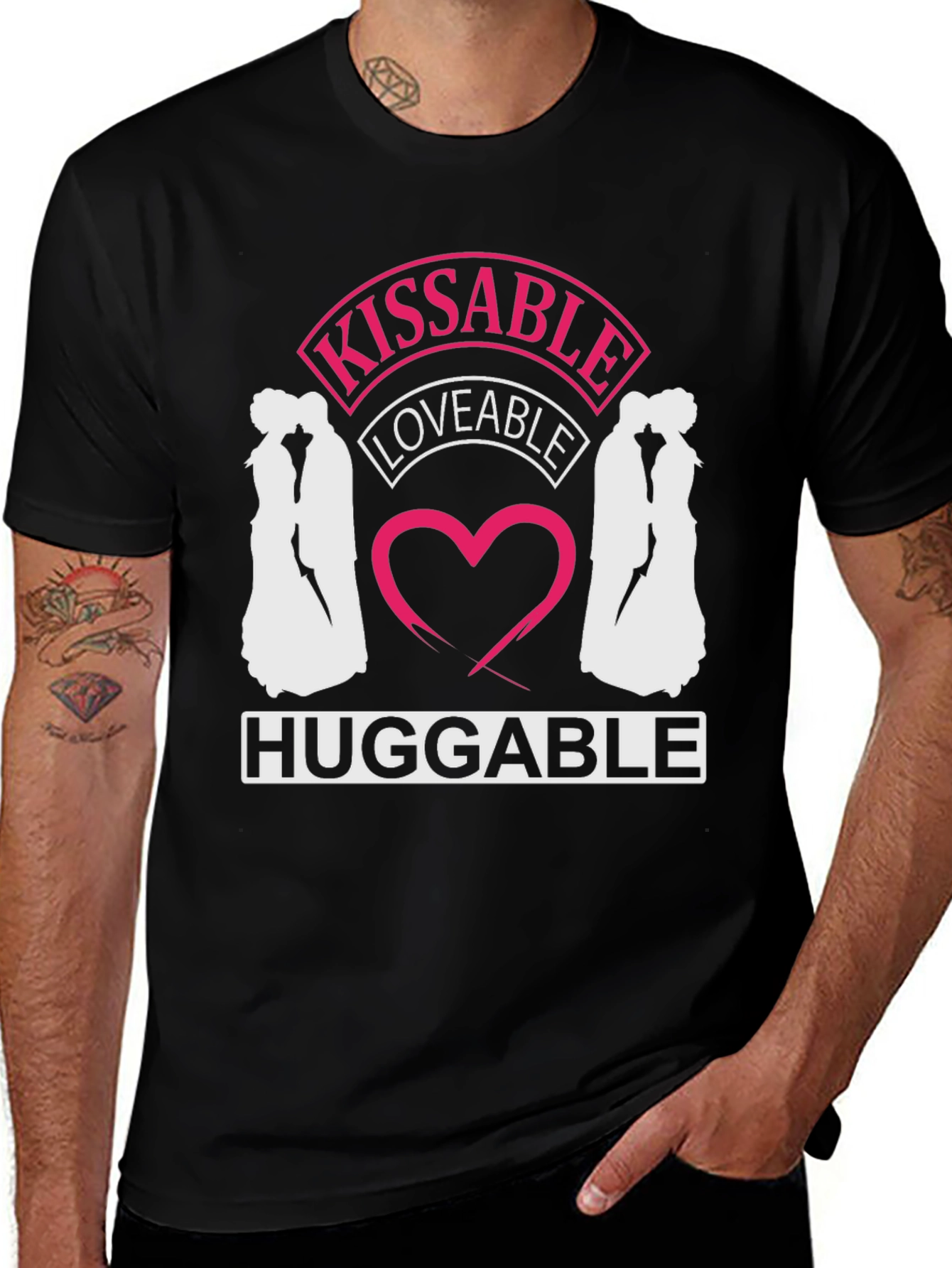 Kissable Loveable Huggable Graphic Tee