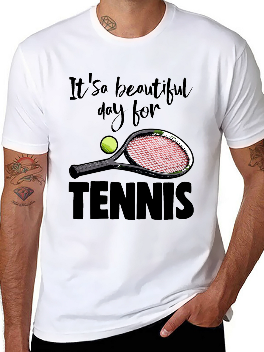 Its a Beautiful Day for Tennis Graphic T-Shirt