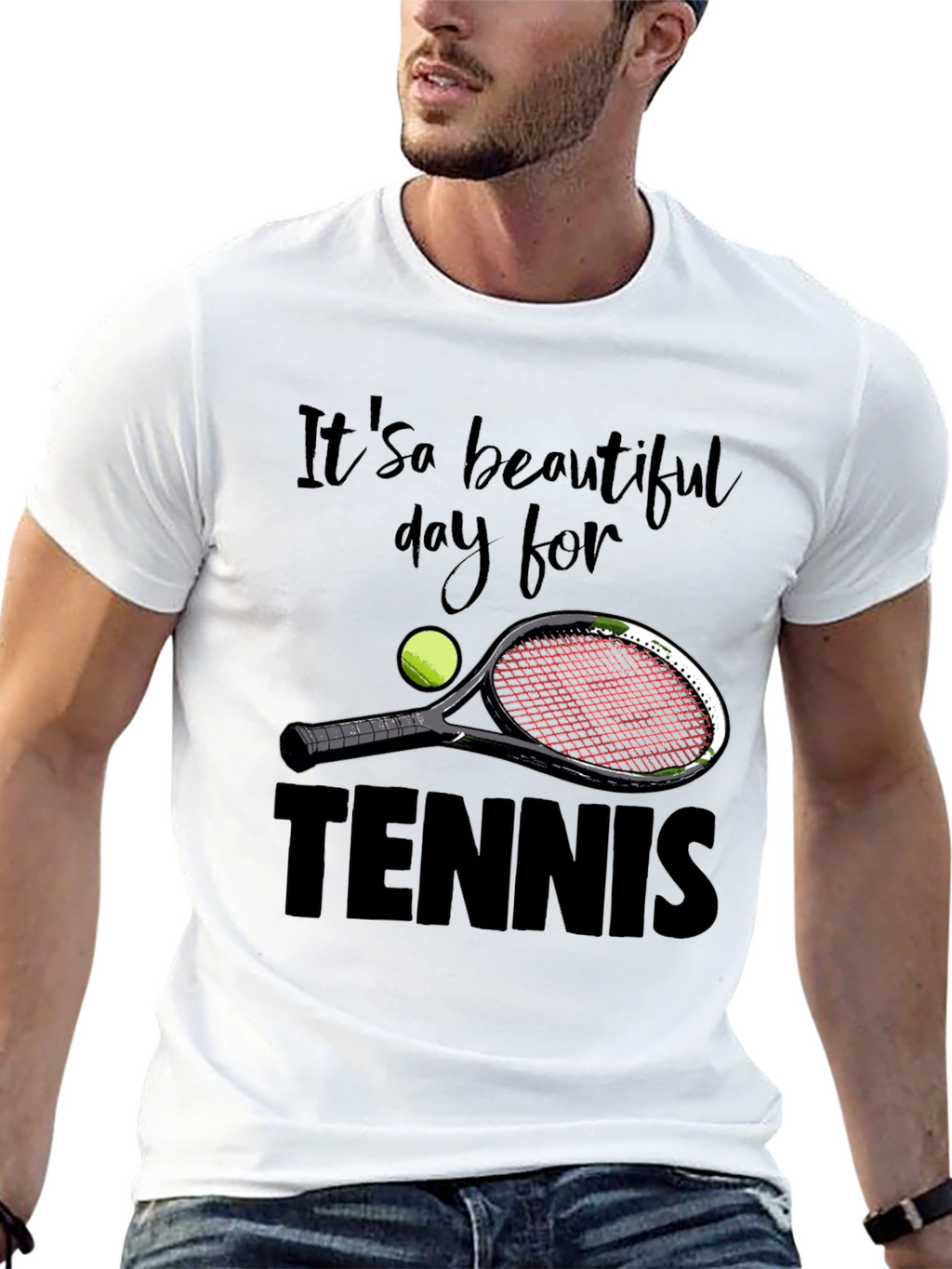 Its a Beautiful Day for Tennis Graphic T-Shirt
