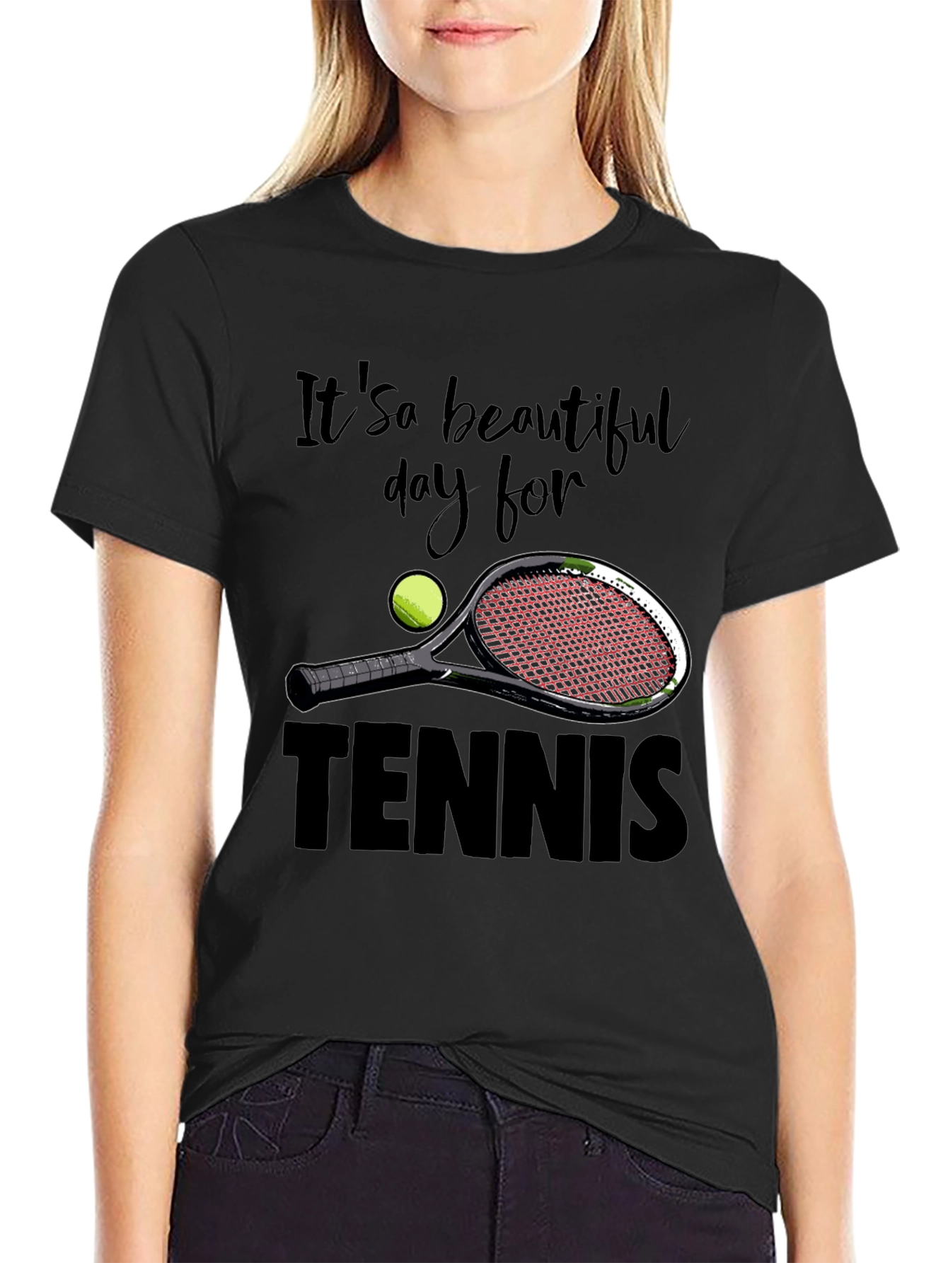 Its a Beautiful Day for Tennis Graphic T-Shirt
