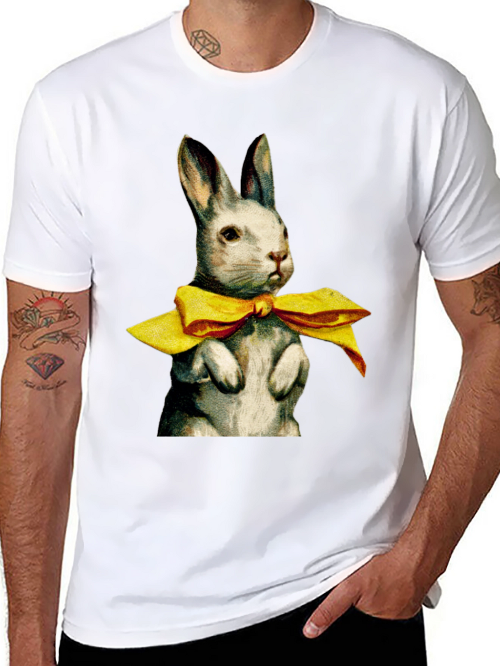 Rabbit with Bow Tie Graphic T-Shirt