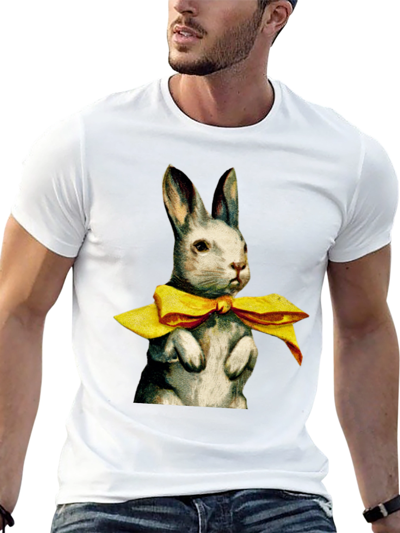 Rabbit with Bow Tie Graphic T-Shirt