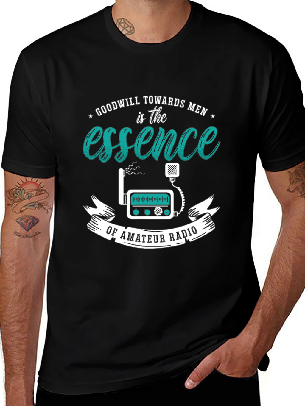 Amateur Radio Essence Graphic Tee - Goodwill Towards Men