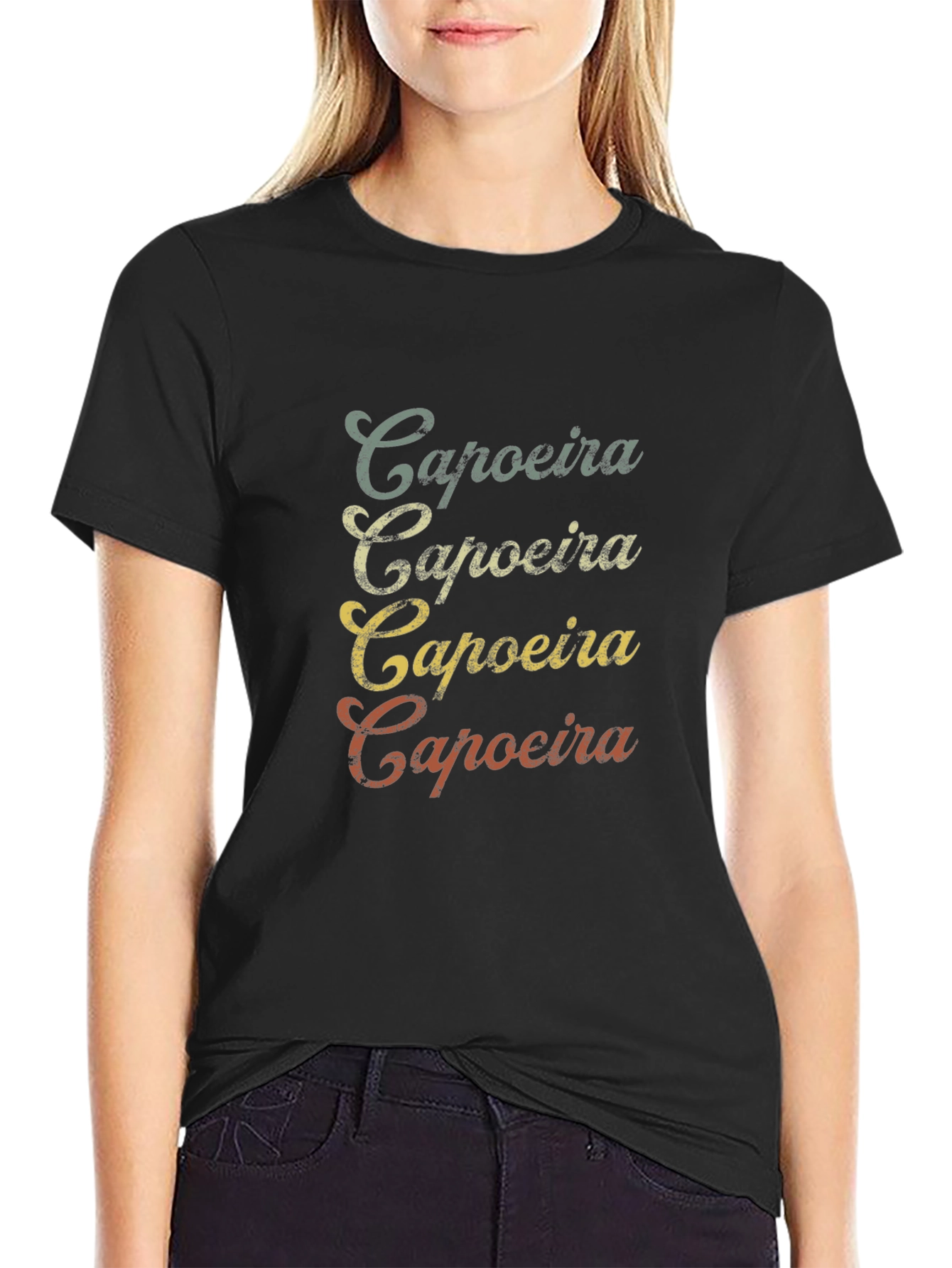 Retro Capoeira T-Shirt Vintage Text Design