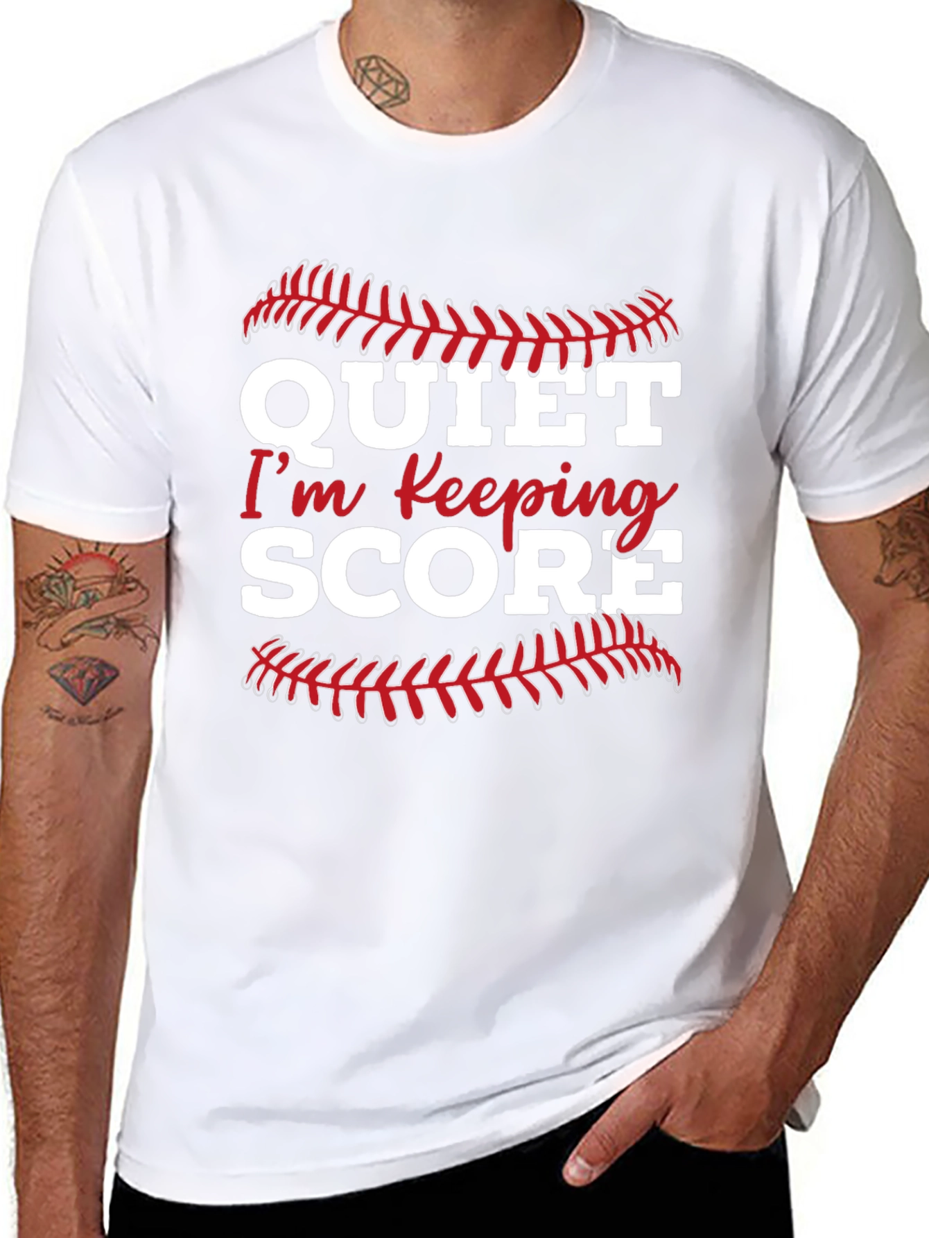 Quiet Im Keeping Score Graphic Tee