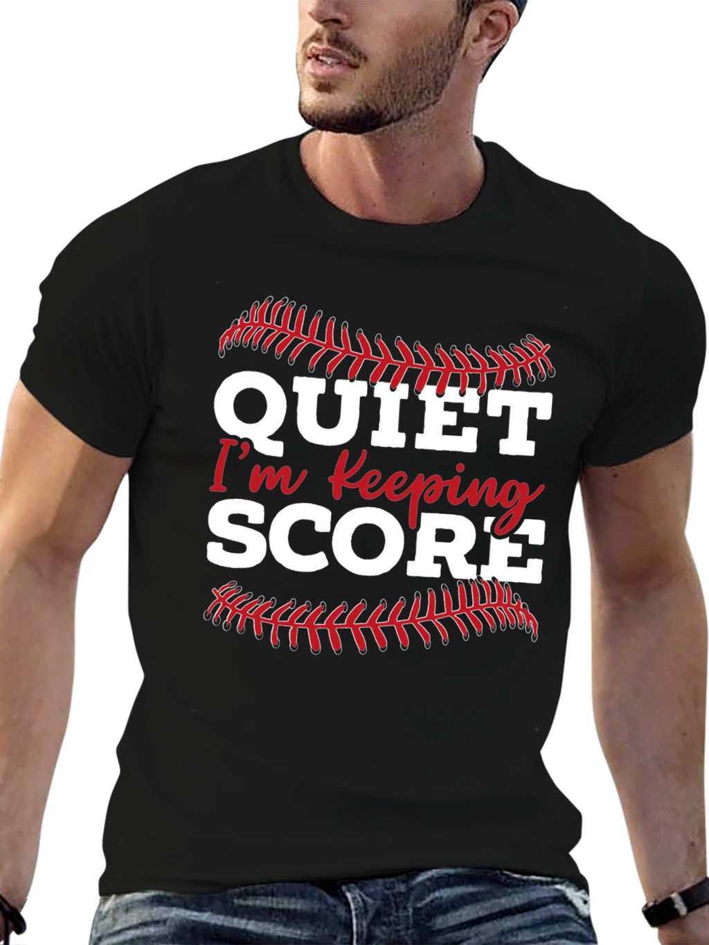 Quiet Im Keeping Score Graphic Tee