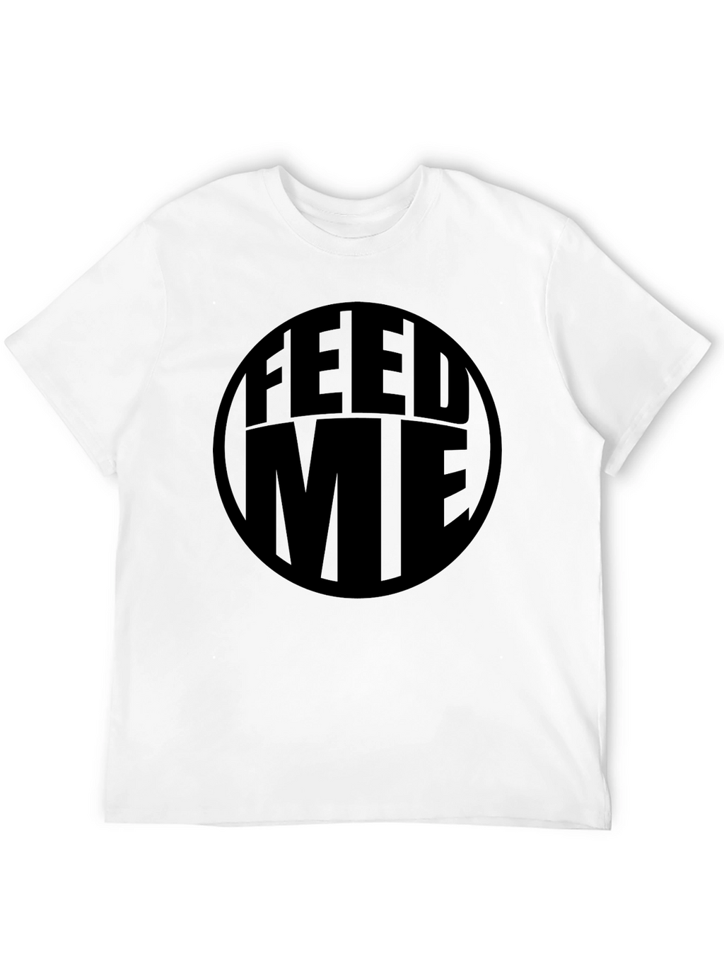 Feed Me Black Graphic Tee - Casual Comfort