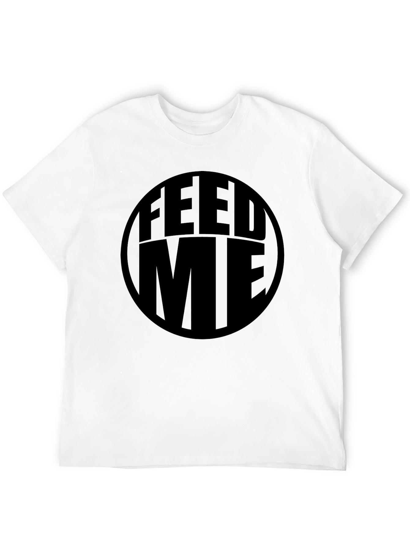 Feed Me Black Graphic Tee - Casual Comfort