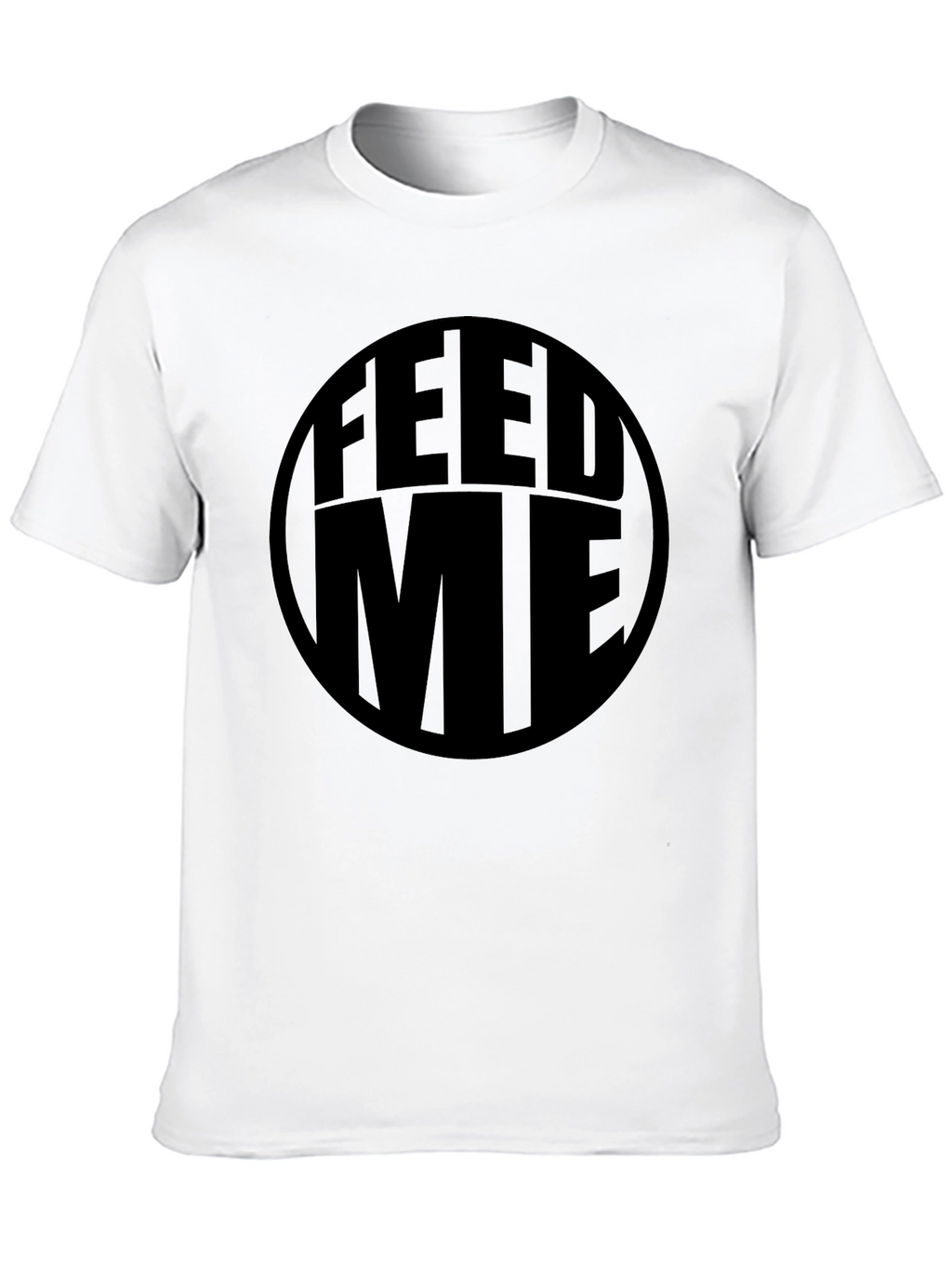 Feed Me Black Graphic Tee - Casual Comfort