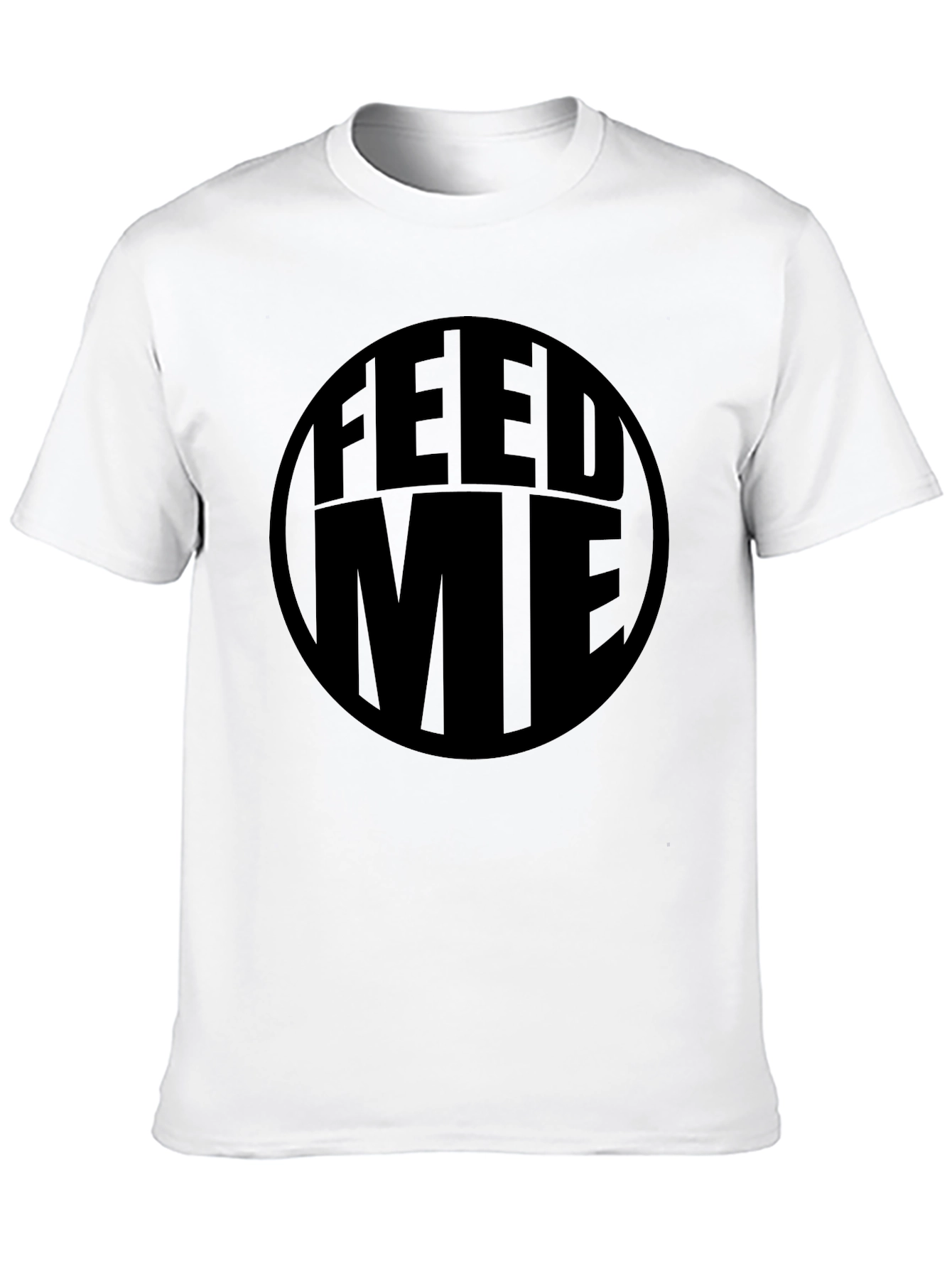 Feed Me Black Graphic Tee - Casual Comfort