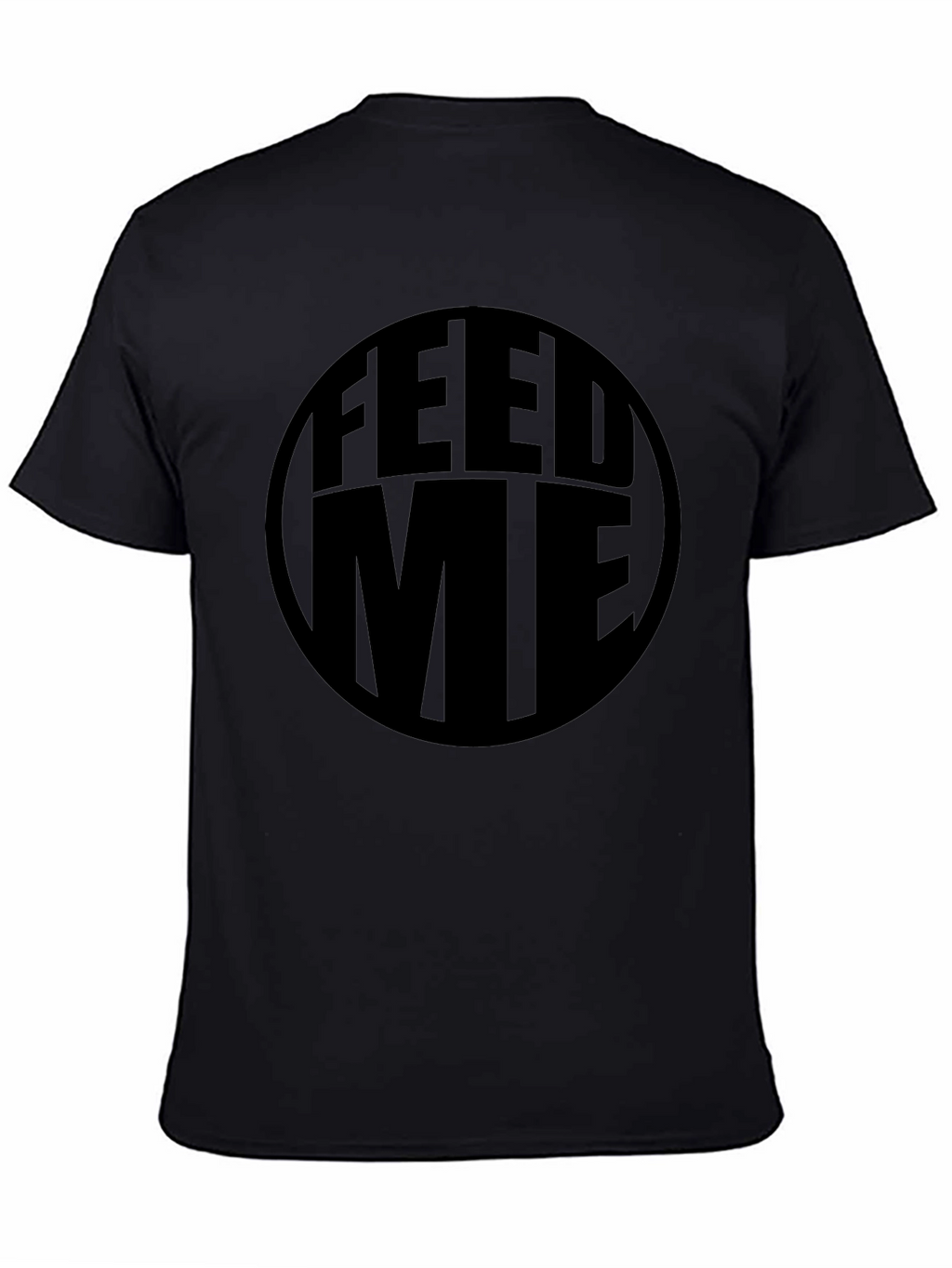 Feed Me Black Graphic Tee - Casual Comfort