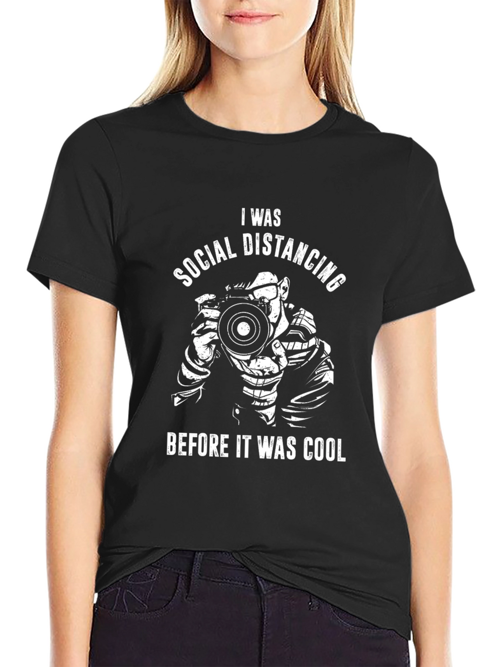 Social Distancing Photographer Black T-Shirt