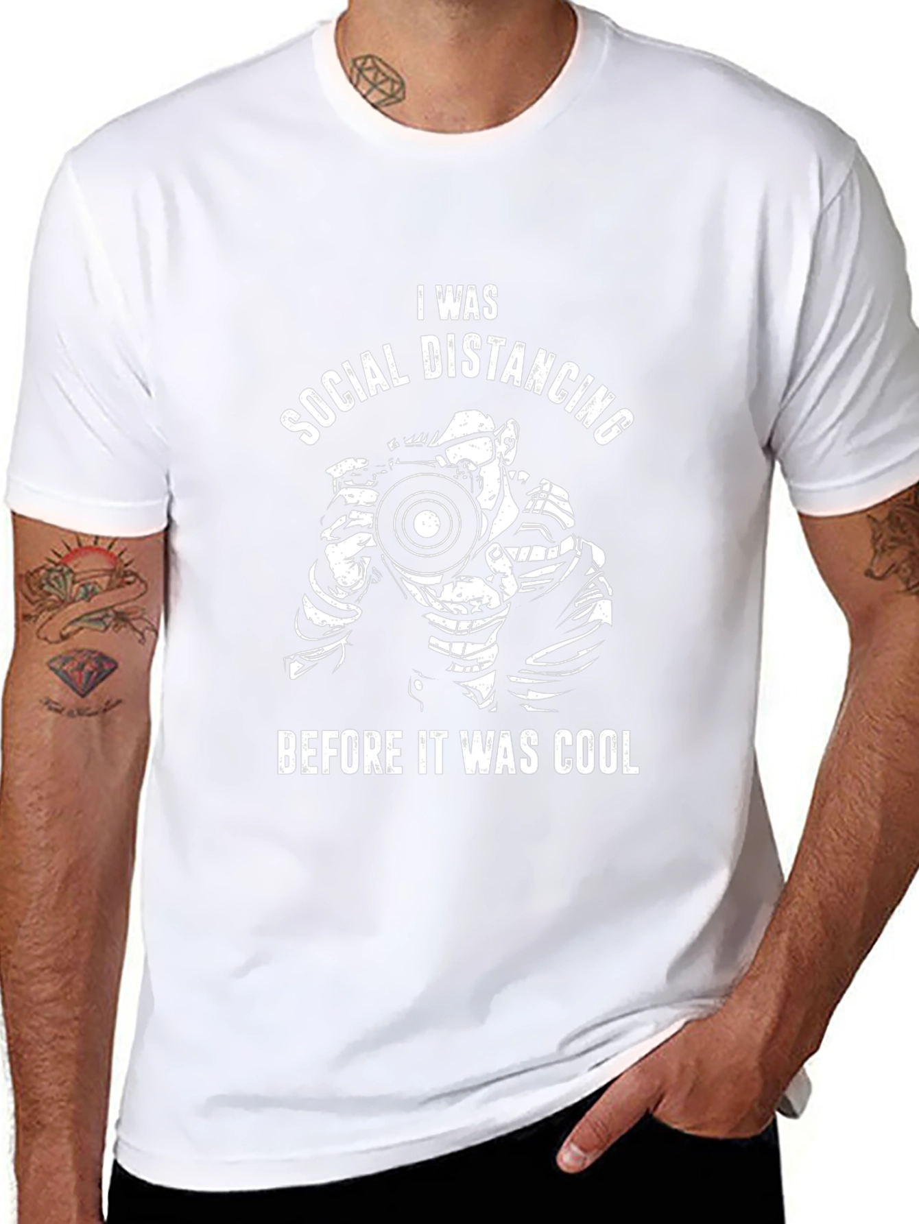 Social Distancing Photographer Black T-Shirt