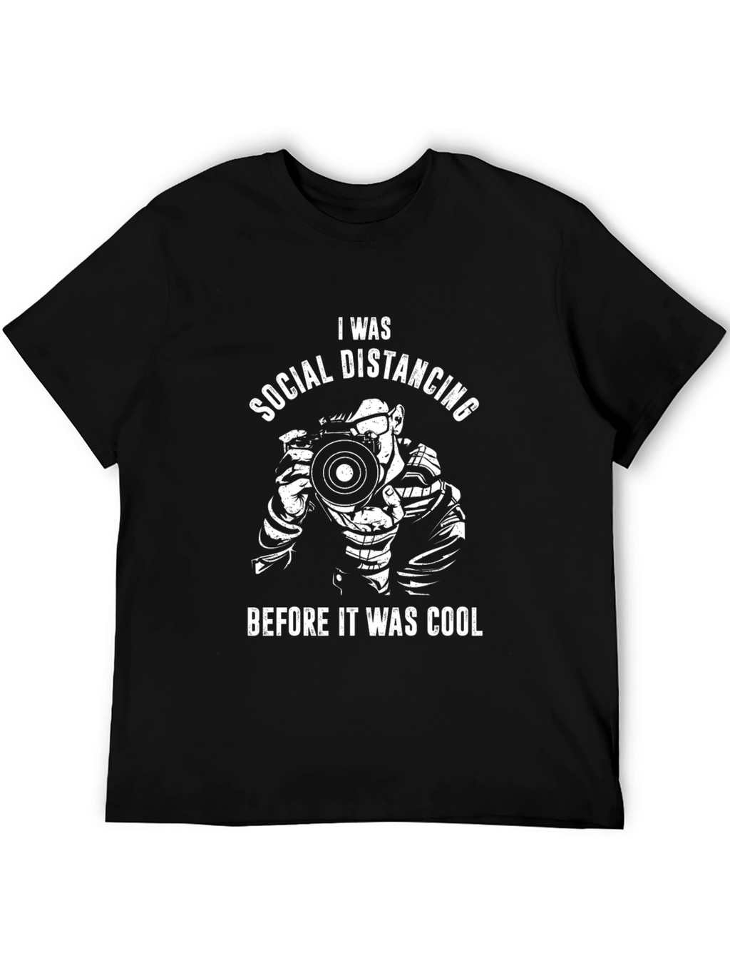 Social Distancing Photographer Black T-Shirt