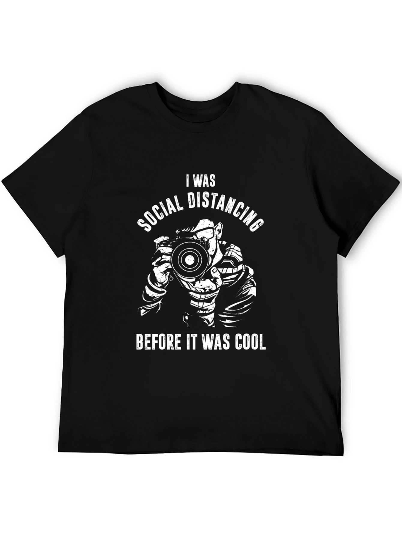 Social Distancing Photographer Black T-Shirt