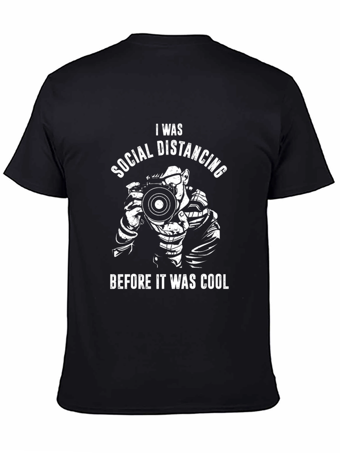 Social Distancing Photographer Black T-Shirt