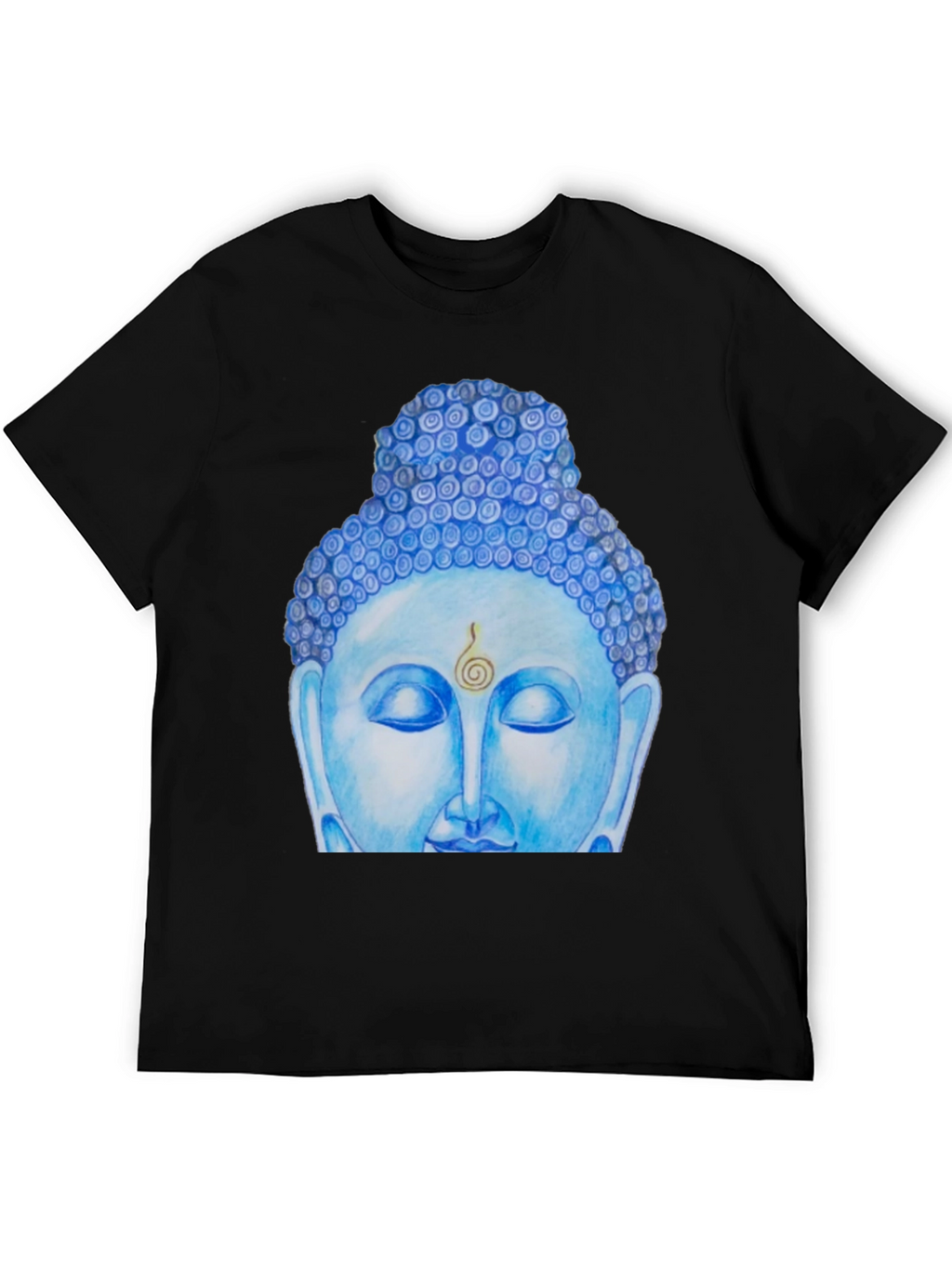 Blue Buddha Graphic Tee - Spiritual Comfort