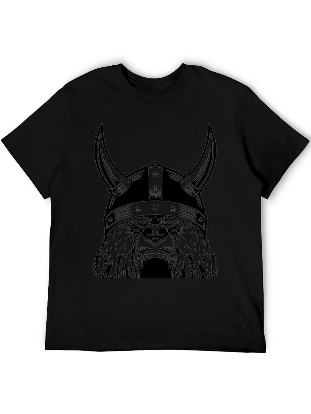 Viking Bear T-Shirt - Mens Black Tee