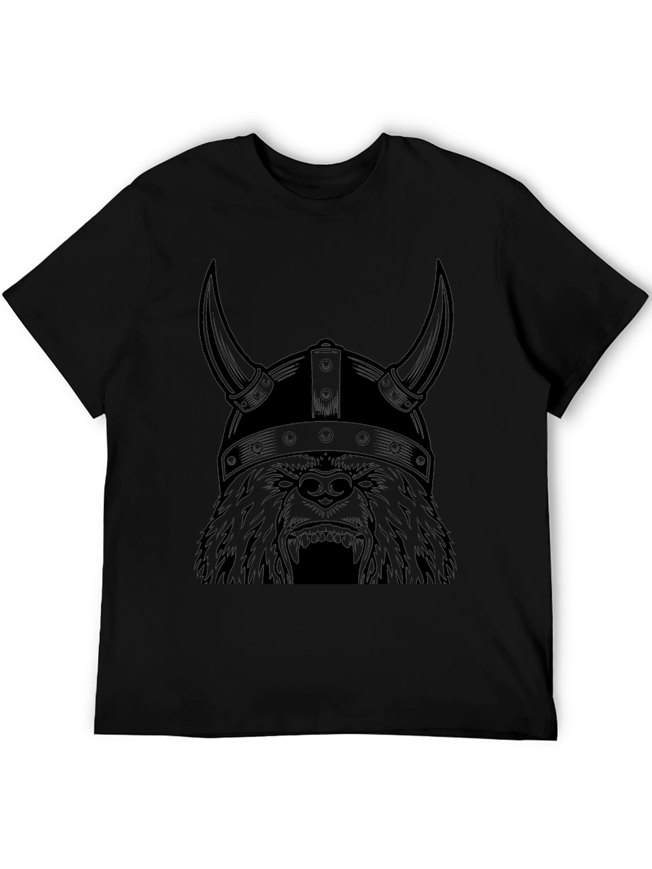 Viking Bear T-Shirt - Mens Black Tee