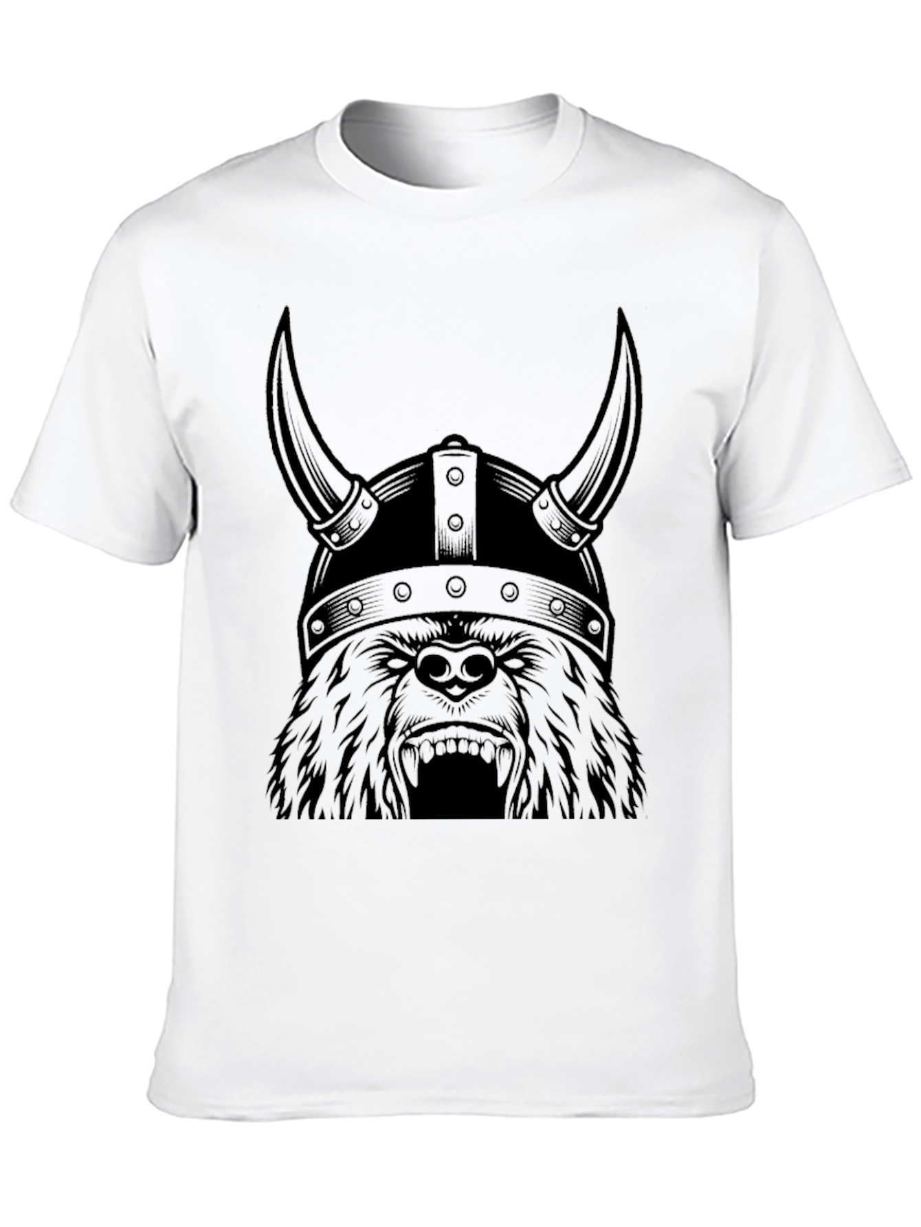 Viking Bear T-Shirt - Mens Black Tee