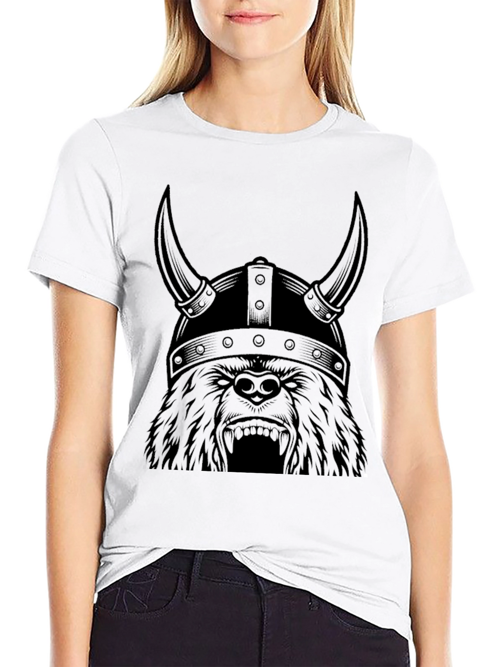 Viking Bear T-Shirt - Mens Black Tee