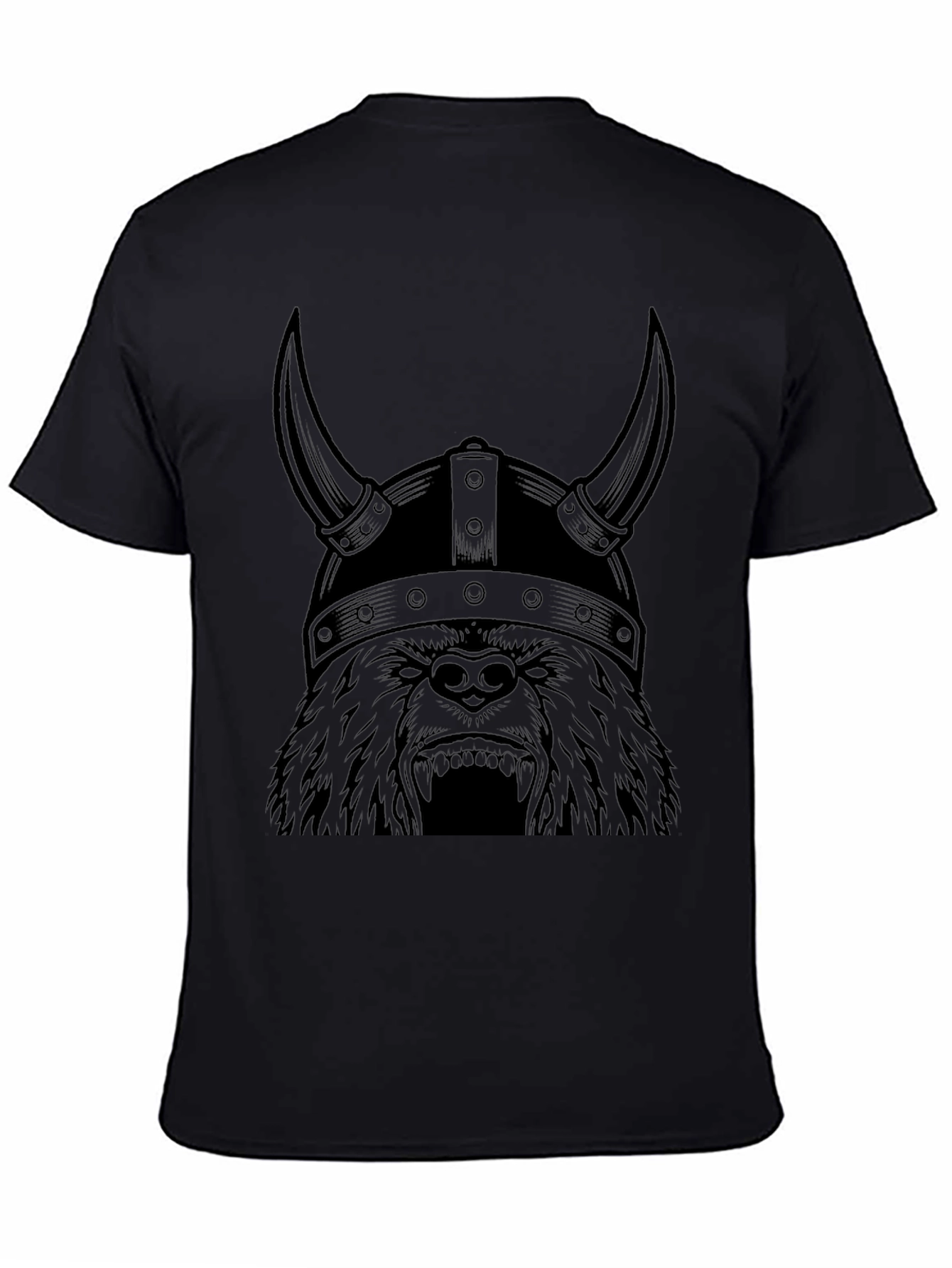 Viking Bear T-Shirt - Mens Black Tee