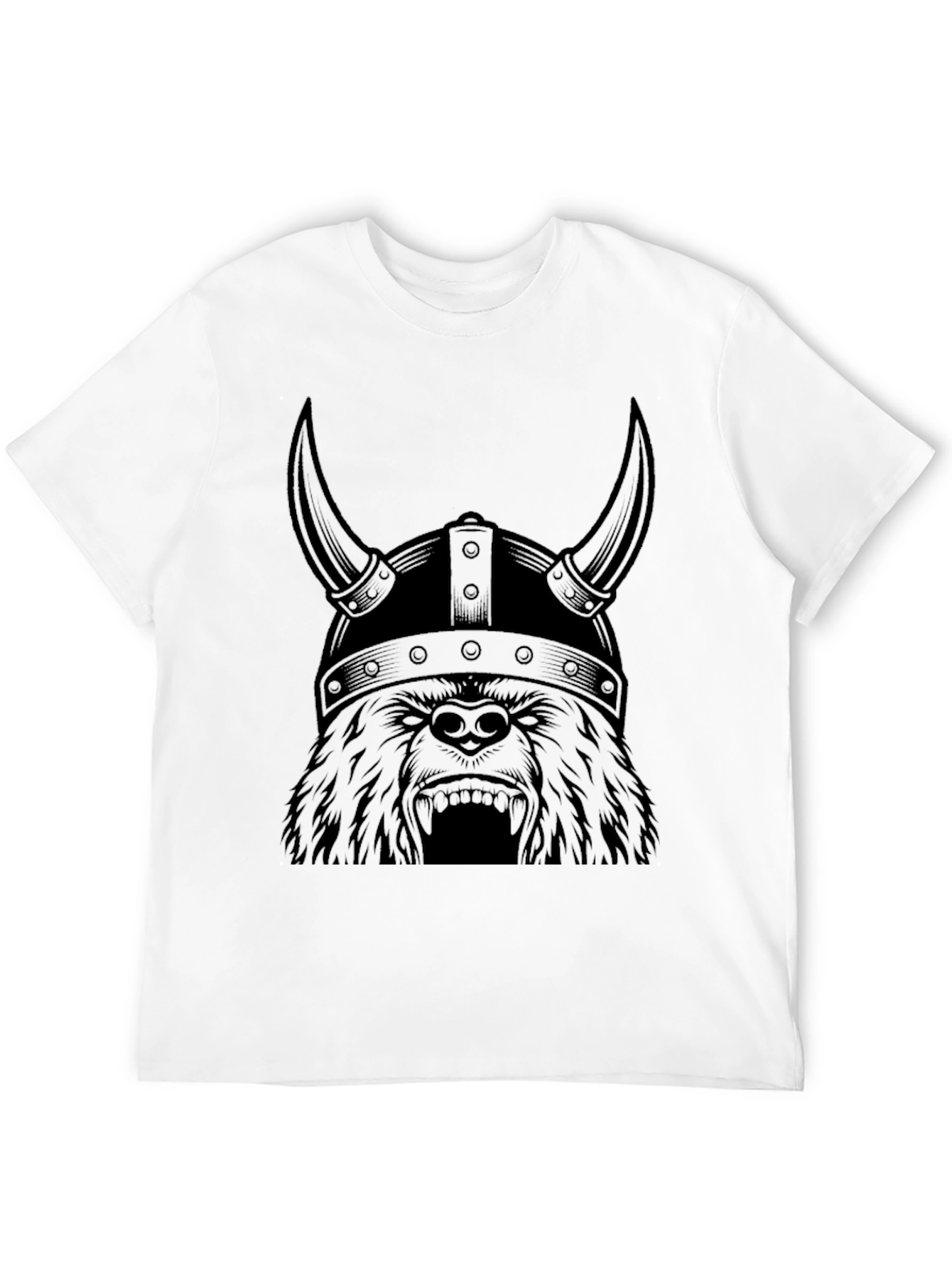 Viking Bear T-Shirt - Mens Black Tee