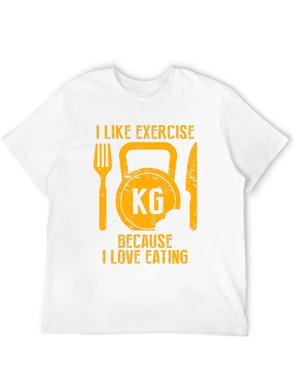 Exercise & Eating T-Shirt - Funny Fitness Gym Tee