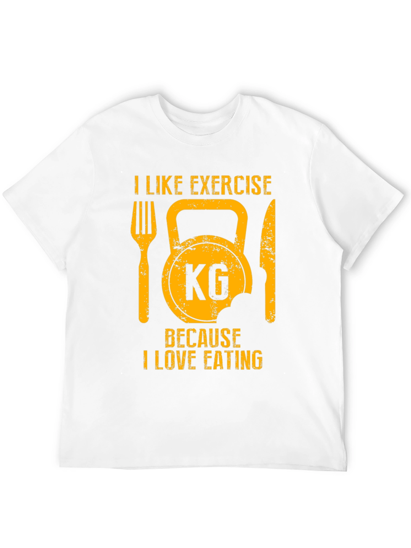 Exercise & Eating T-Shirt - Funny Fitness Gym Tee