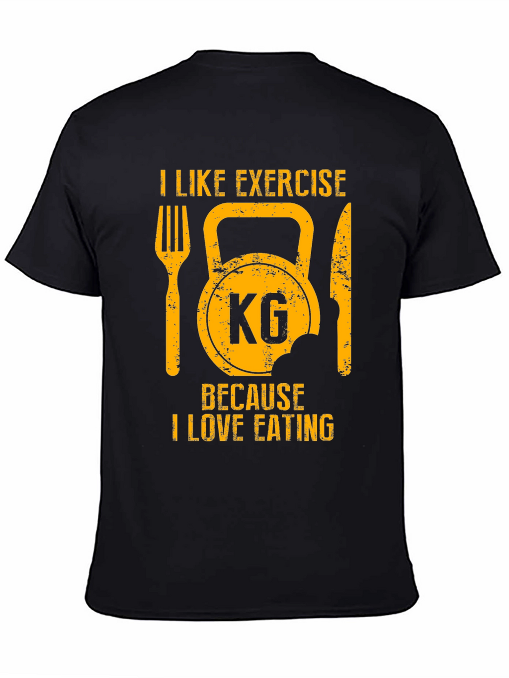 Exercise & Eating T-Shirt - Funny Fitness Gym Tee