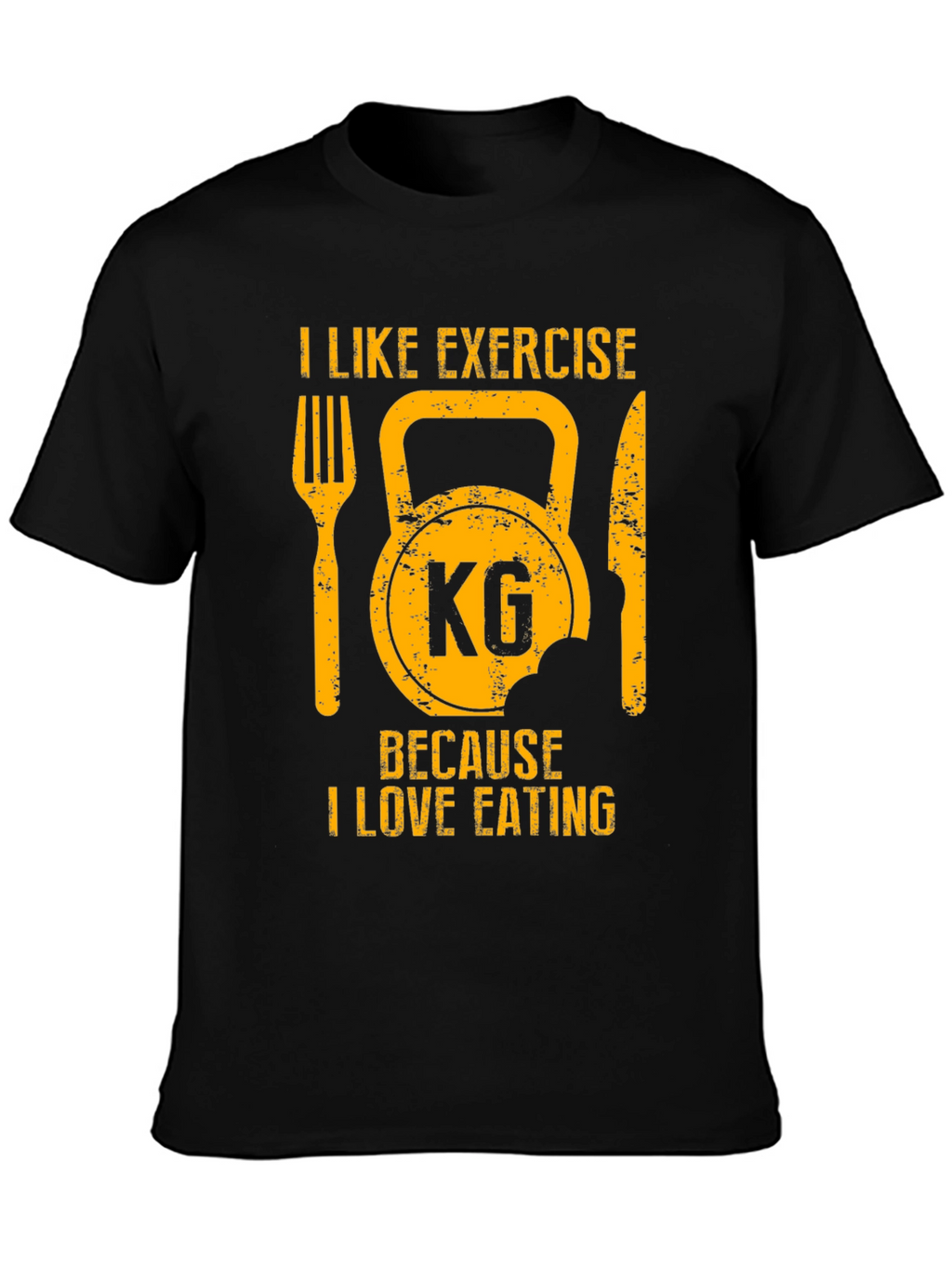Exercise & Eating T-Shirt - Funny Fitness Gym Tee