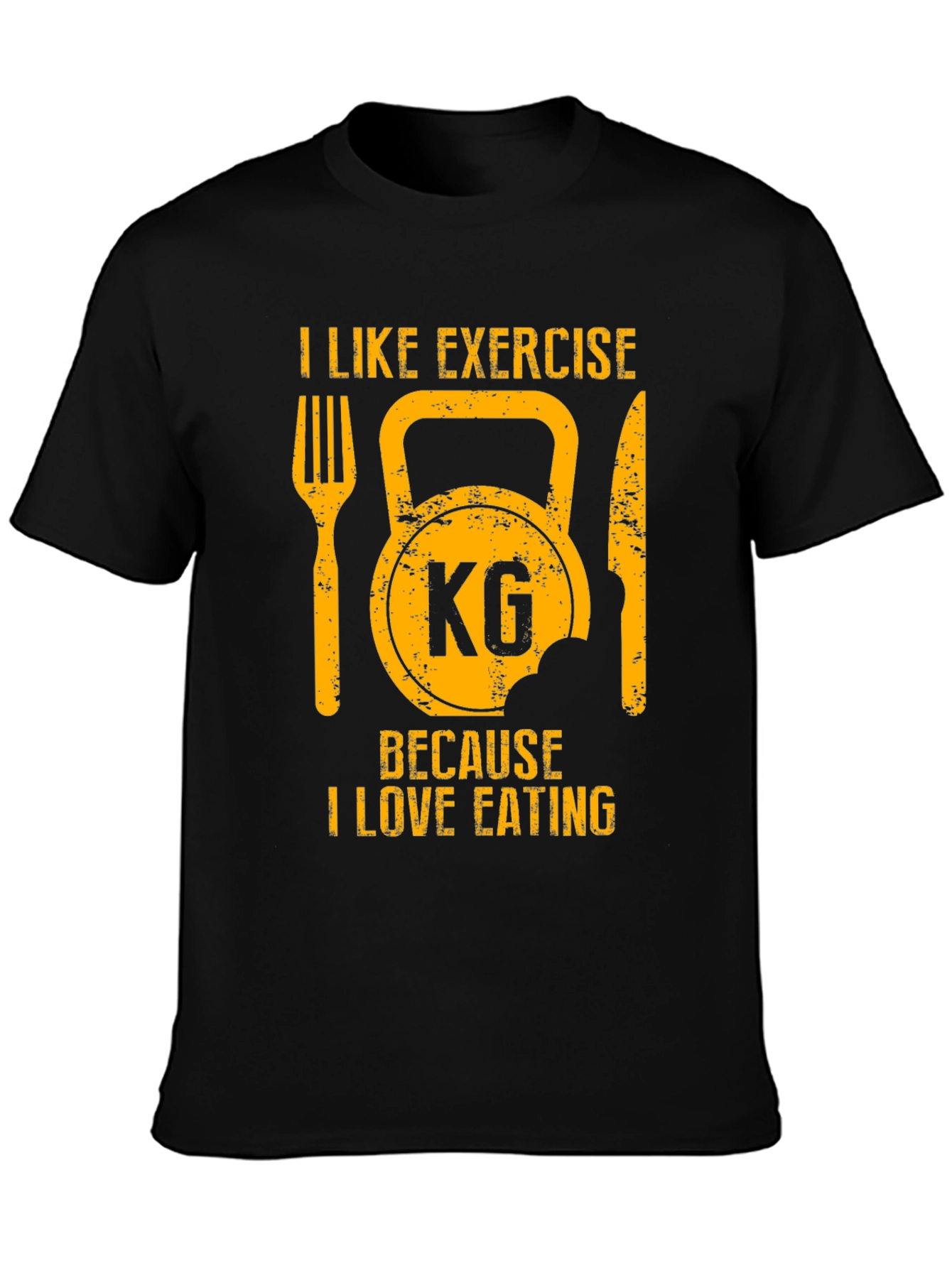 Exercise & Eating T-Shirt - Funny Fitness Gym Tee