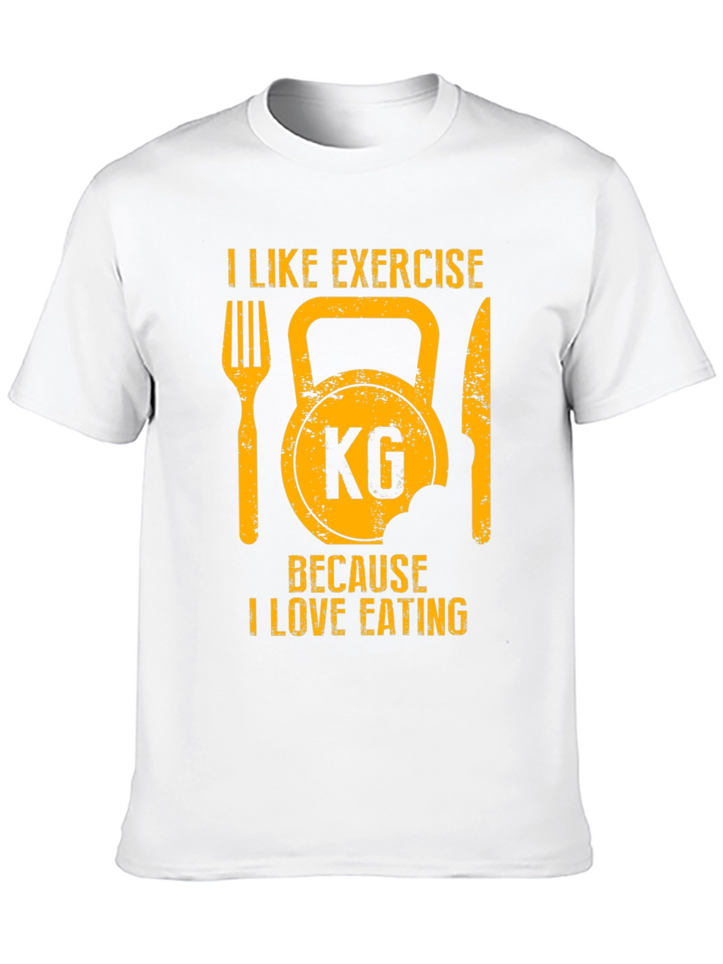 Exercise & Eating T-Shirt - Funny Fitness Gym Tee