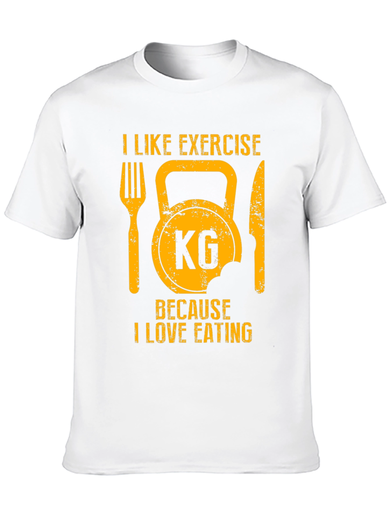 Exercise & Eating T-Shirt - Funny Fitness Gym Tee