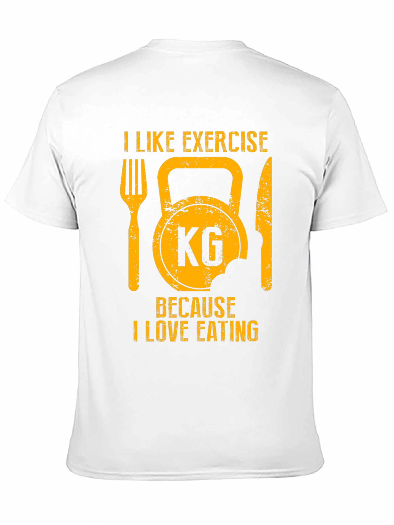 Exercise & Eating T-Shirt - Funny Fitness Gym Tee