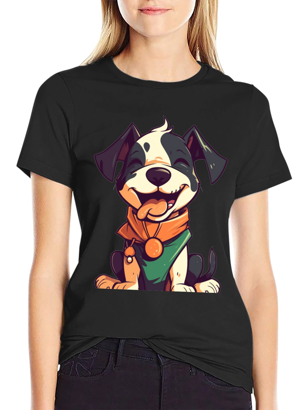 Cute Cartoon Dog Graphic Tee
