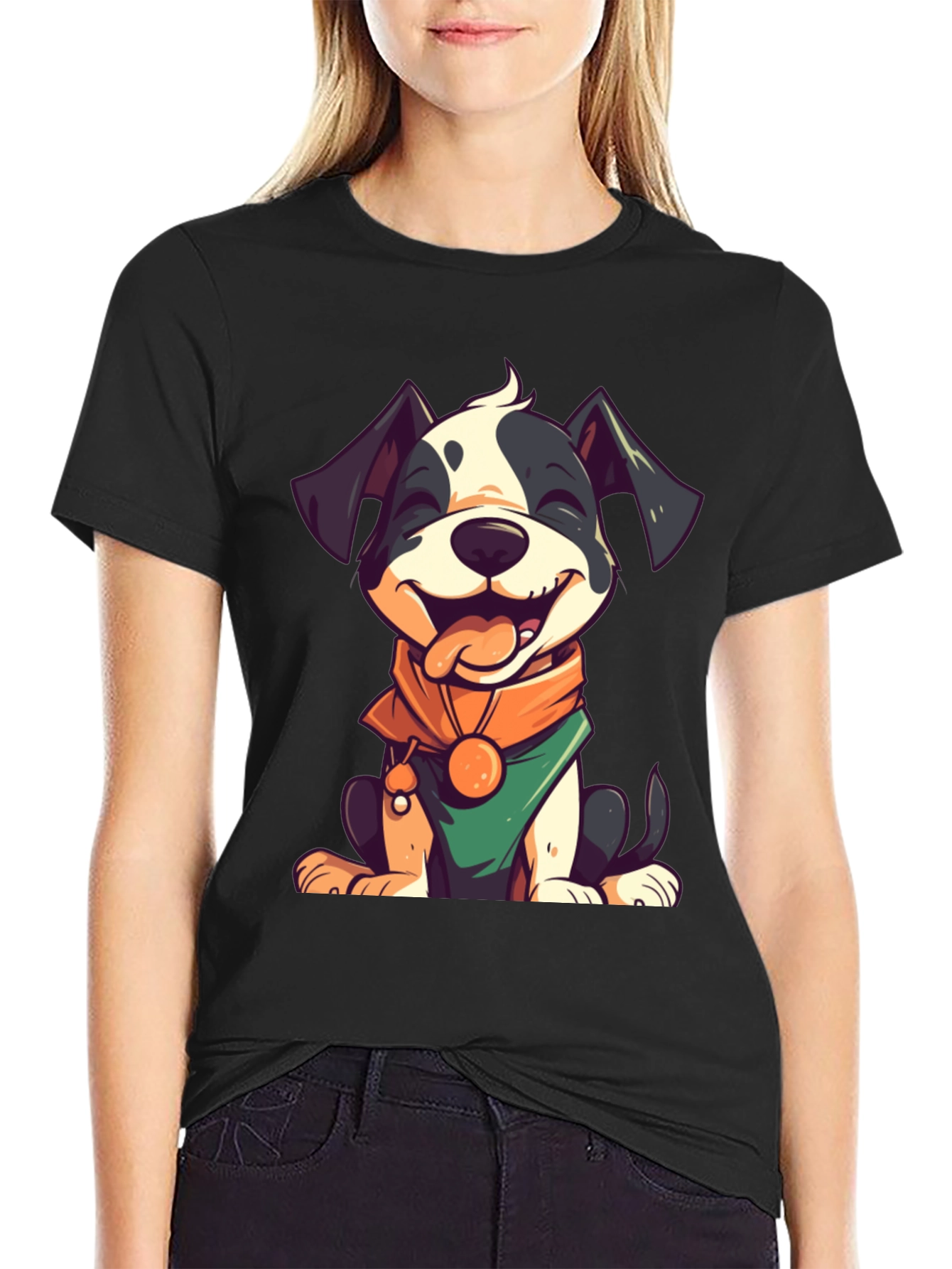 Cute Cartoon Dog Graphic Tee