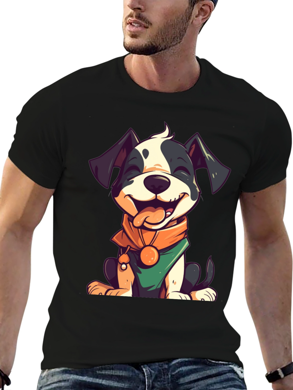 Cute Cartoon Dog Graphic Tee