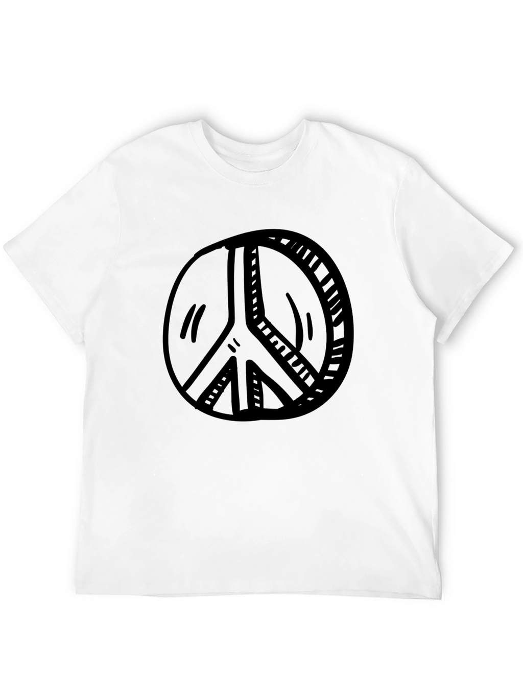 Black Peace Sign Graphic T-Shirt