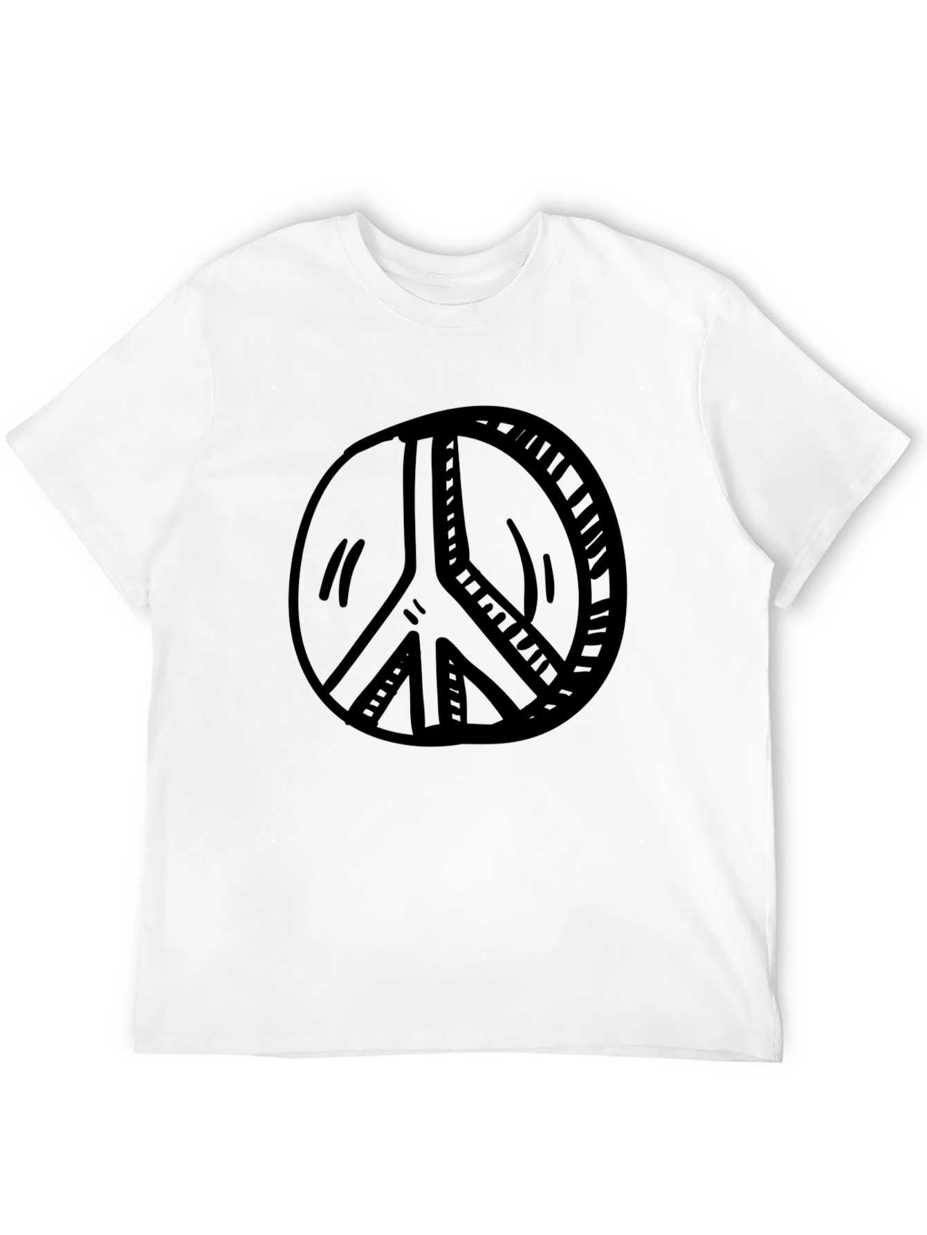 Black Peace Sign Graphic T-Shirt