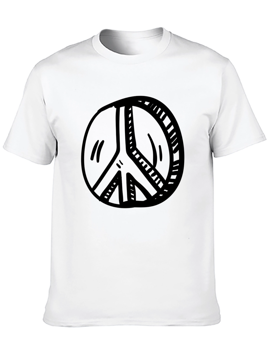 Black Peace Sign Graphic T-Shirt