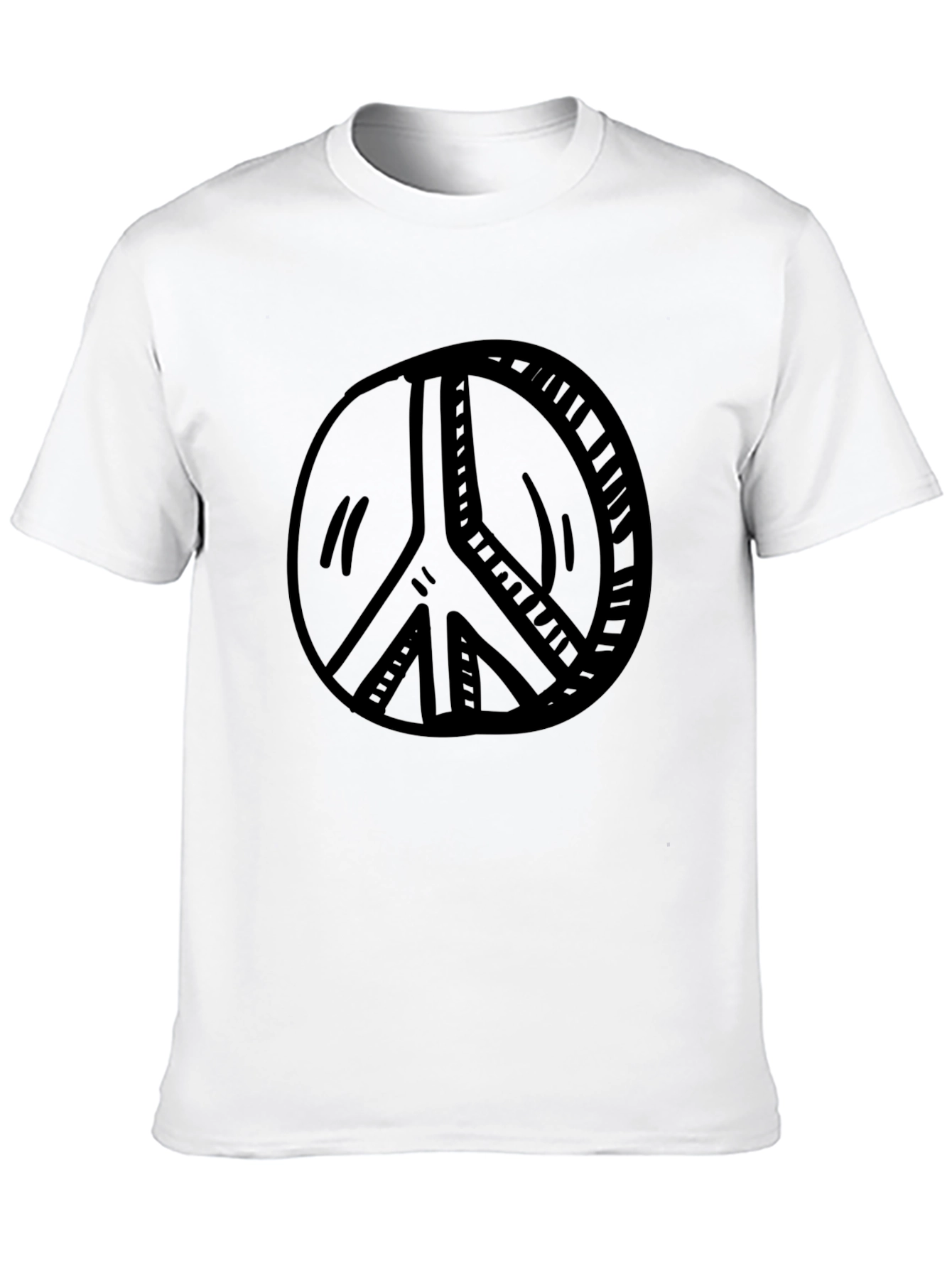 Black Peace Sign Graphic T-Shirt